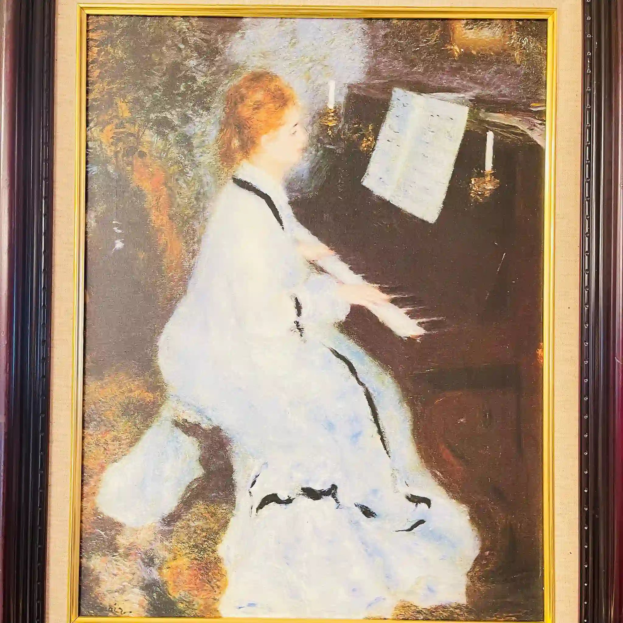 【アート/装飾品】 人物画 / ルノワール / 『ピアノを弾く婦人』 / 複製絵画