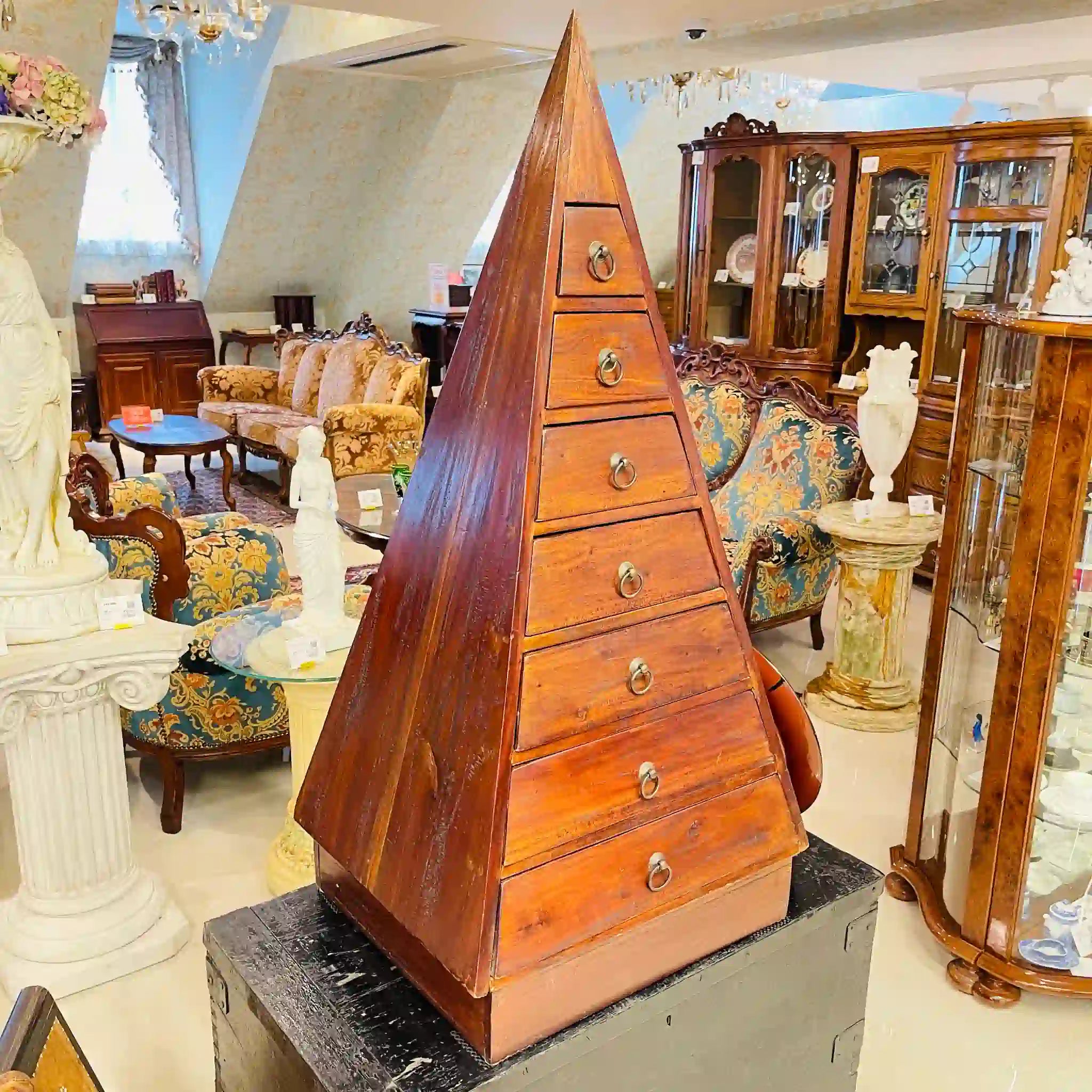 【アンティーク】 ピラミッド型アンティークチェスト /
/ 1980年代 / イギリス