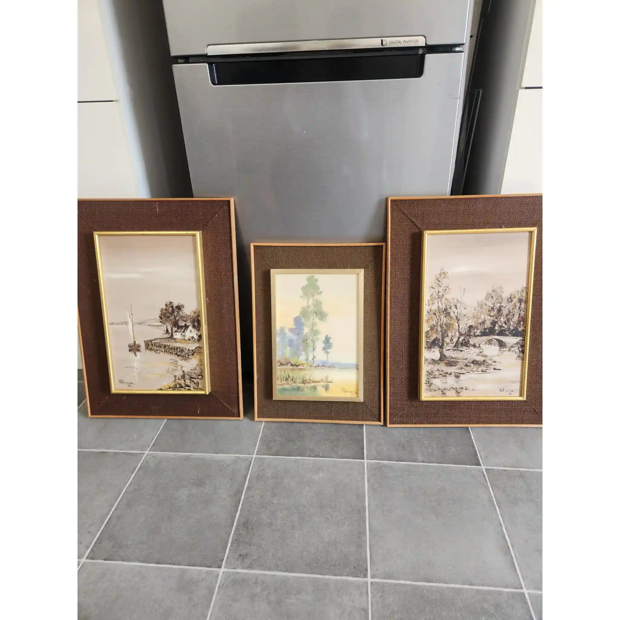 【】 額装された油絵