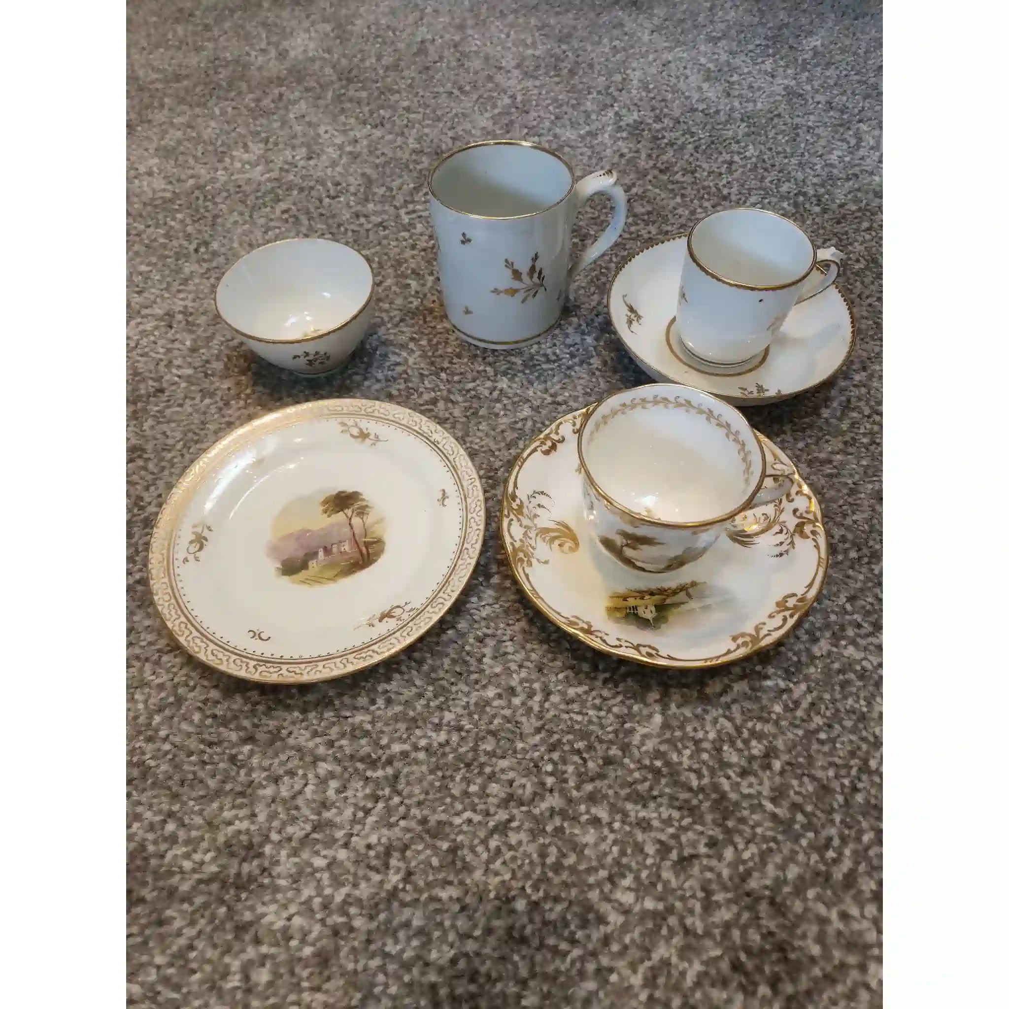 【アンティーク】 カップ&ソーサー / 1780年頃 / イギリス / 金彩