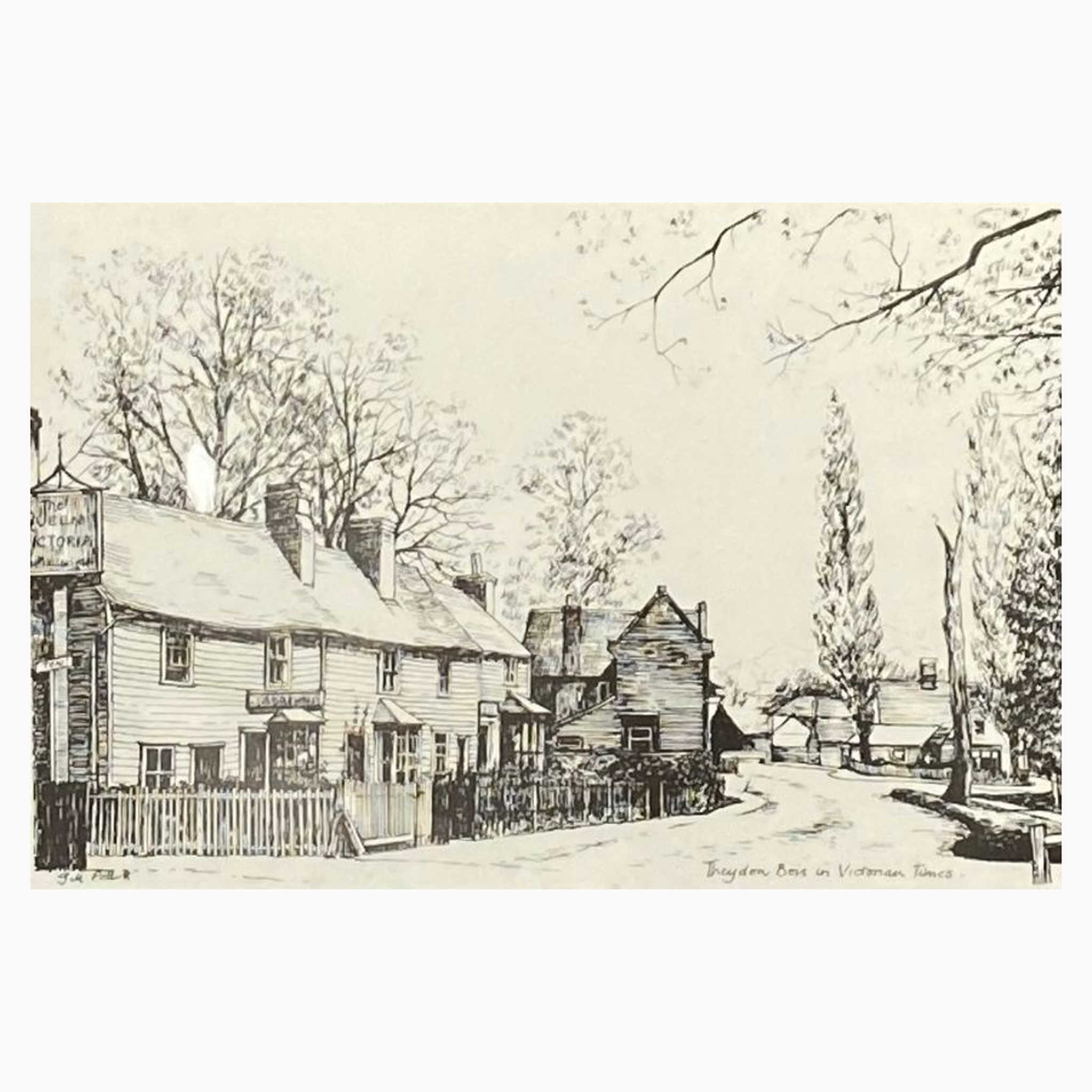 【アンティーク】 モノプリント版画 / ギル・ポリット /
/ イギリス直輸入