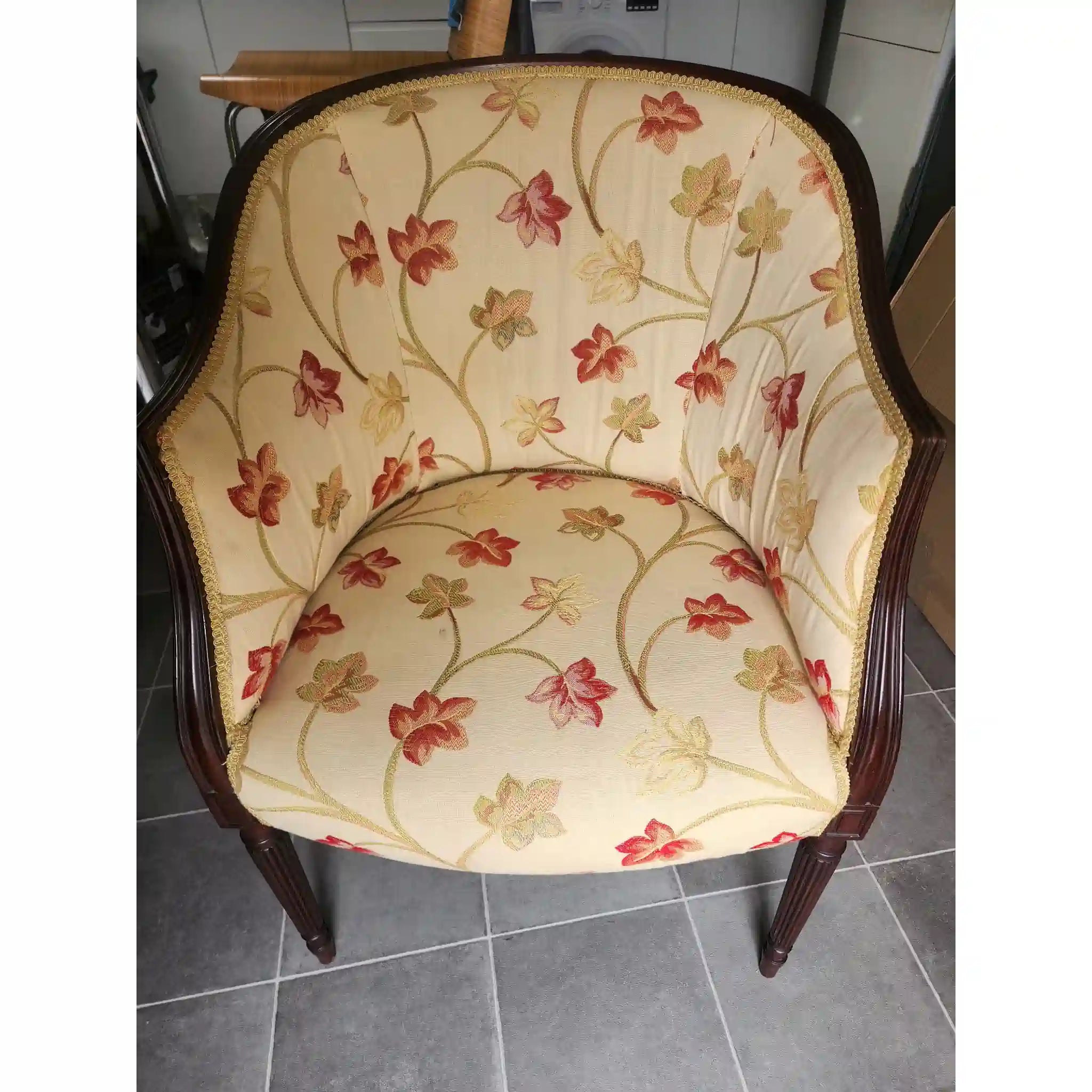 【ビンテージ】 ラウンジチェア / リージェンシー様式 / イギリス / 挽物細工