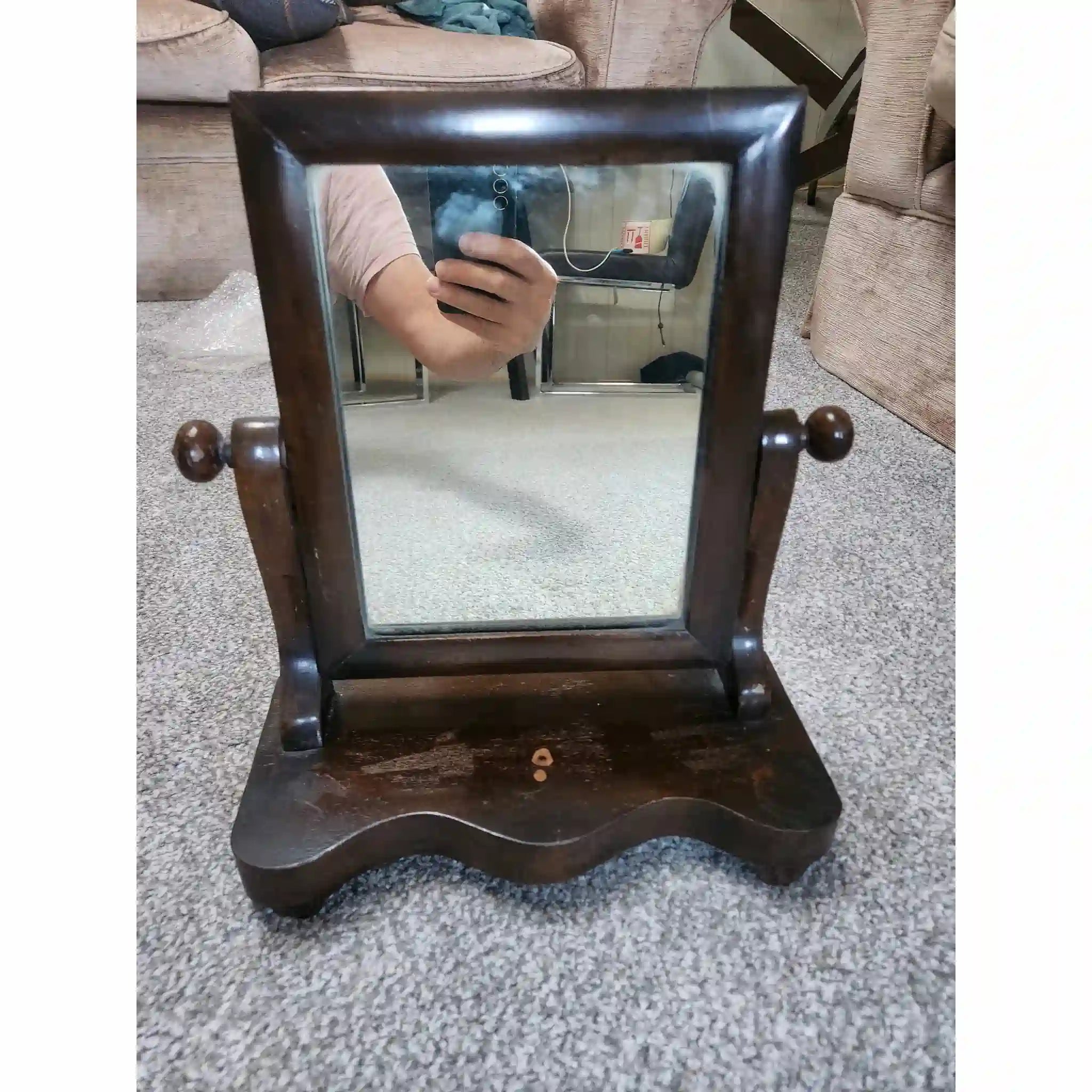 【アンティーク】 ドレッシングテーブルミラー / STOCKWELL & OXFORD HOUSE FURNISHERS CROYDON / エドワーディアン様式 / 1901年~1910年頃 / イギリス