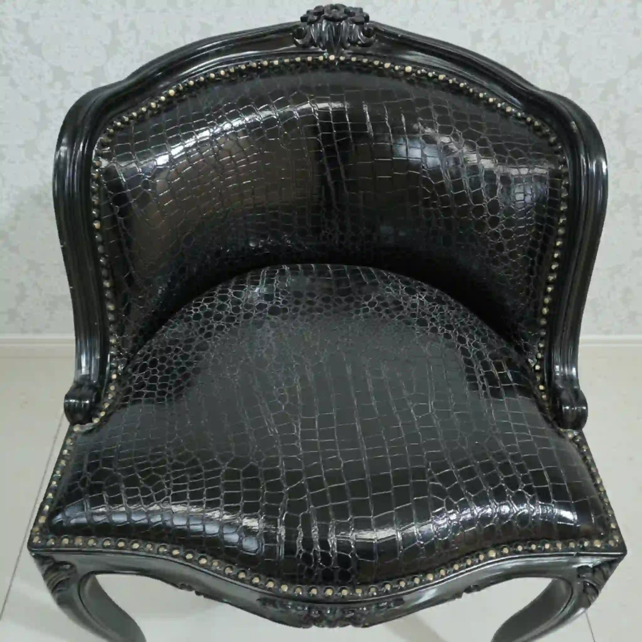 【アンティーク】 バニティチェア(スツール) /
/ 本革 / フランス