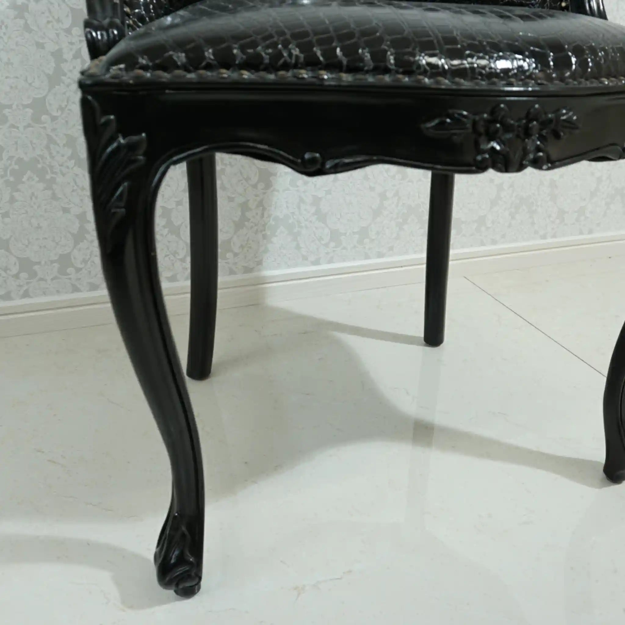 【アンティーク】 バニティチェア(スツール) /
/ 本革 / フランス