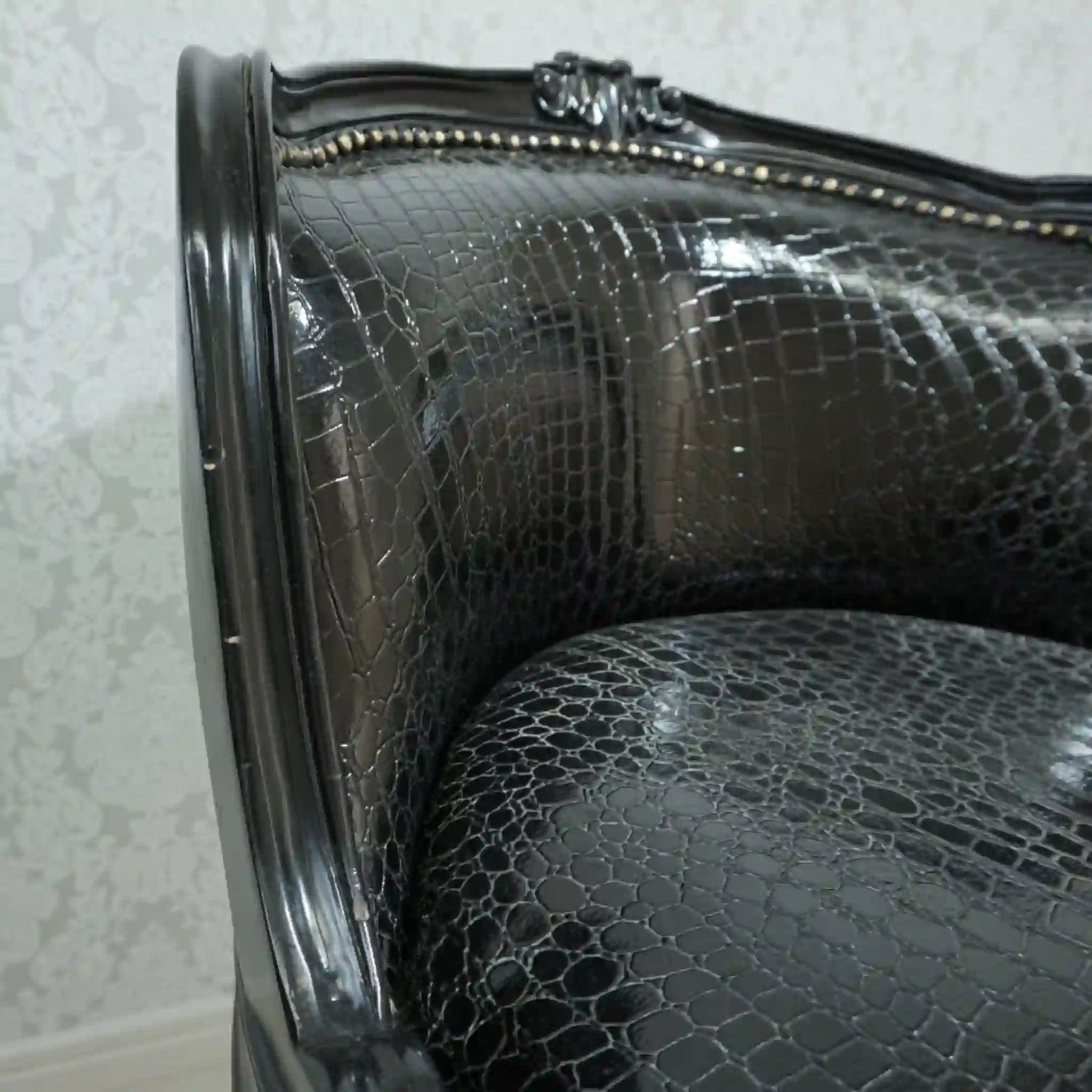 【アンティーク】 バニティチェア(スツール) /
/ 本革 / フランス