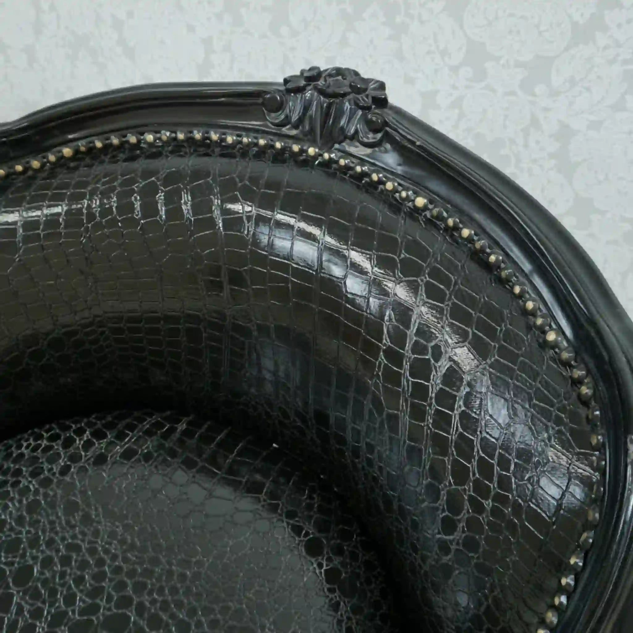 【アンティーク】 バニティチェア(スツール) /
/ 本革 / フランス