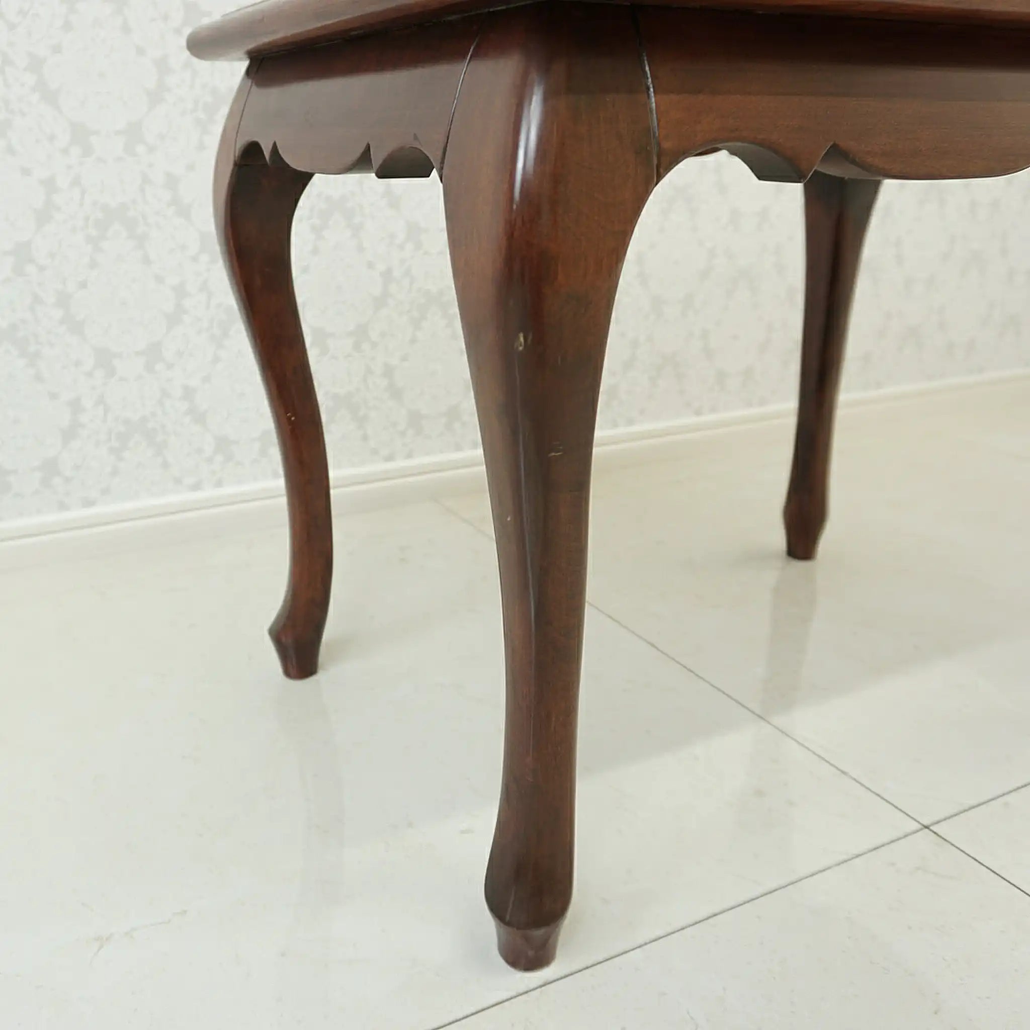 Antique Side Table/Cafe Table with Cat Legs