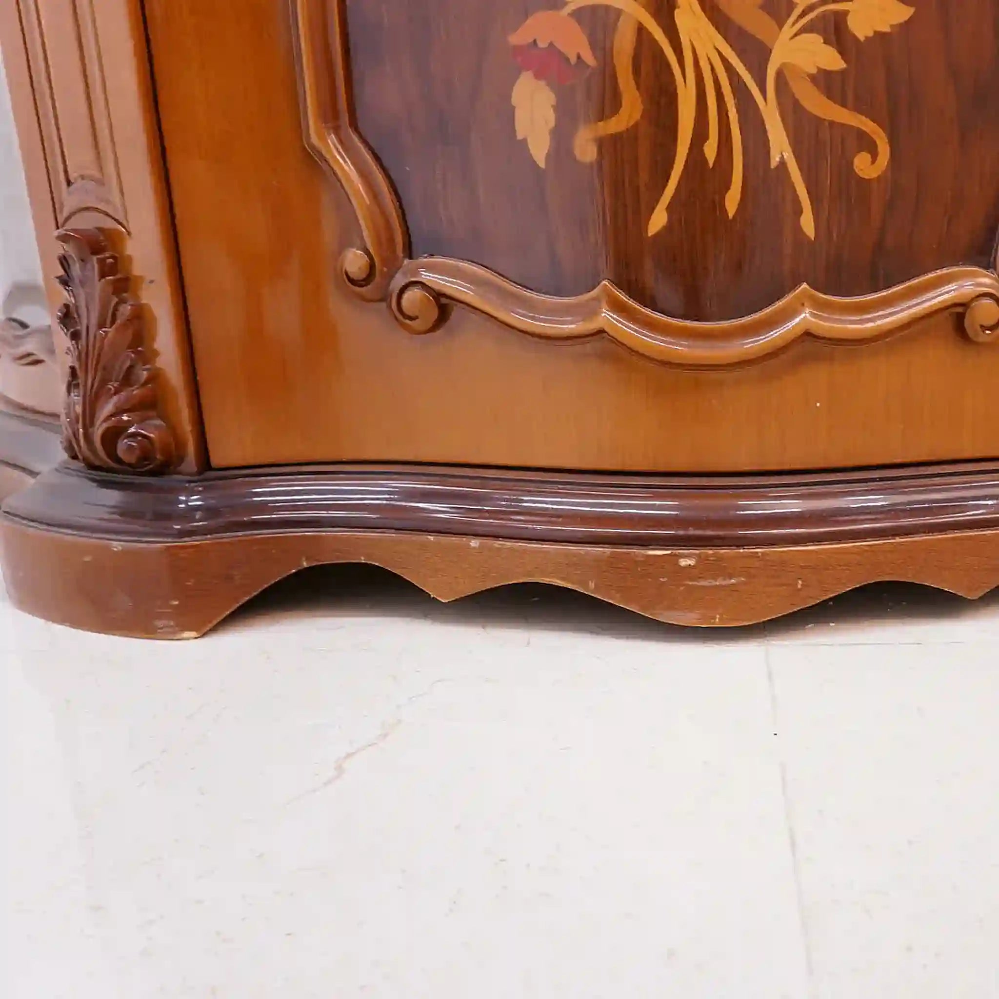 【アンティーク】 キャビネット /
/ マーブルトップ 象嵌(インレイ)