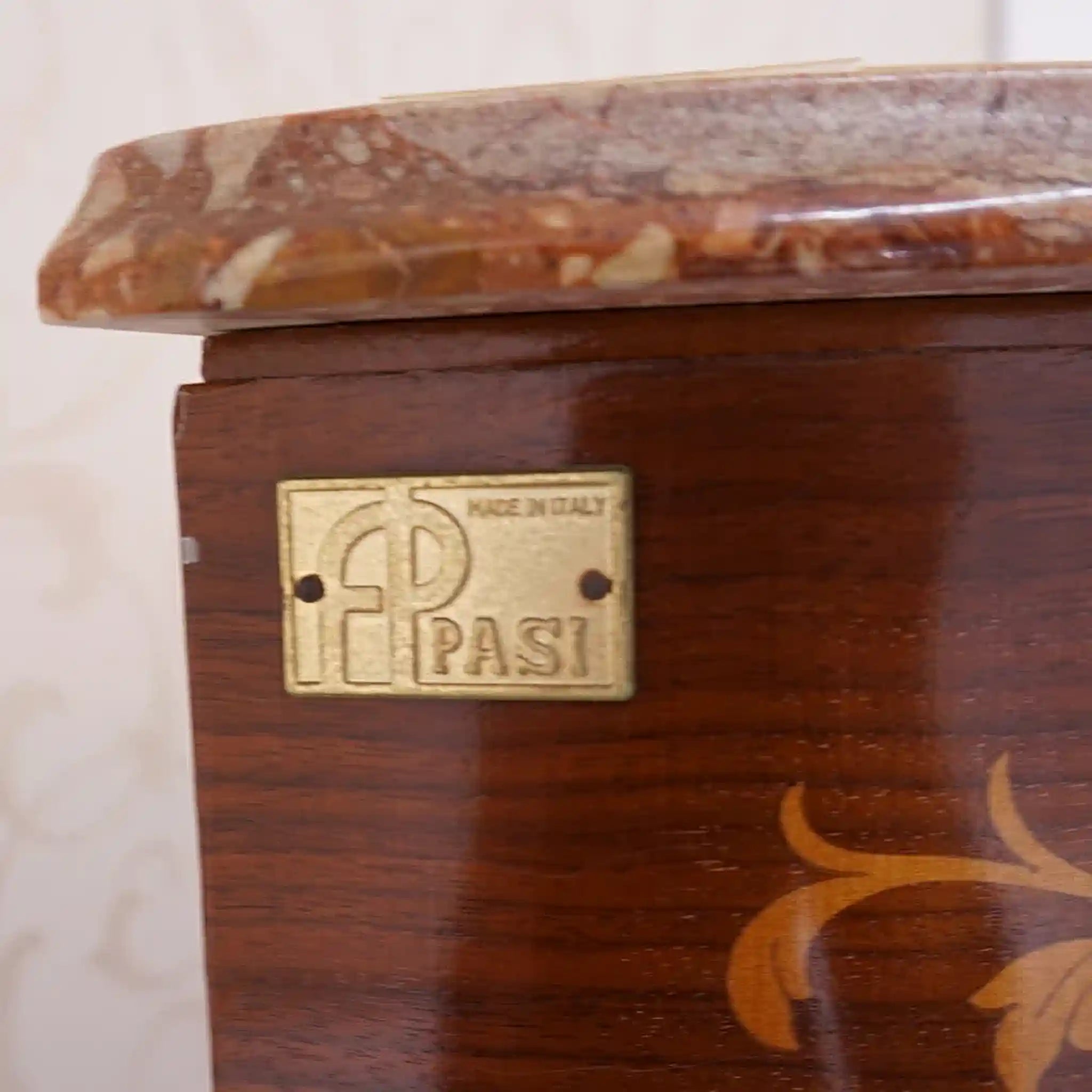 【アンティーク】 キャビネット /
/ マーブルトップ 象嵌(インレイ)