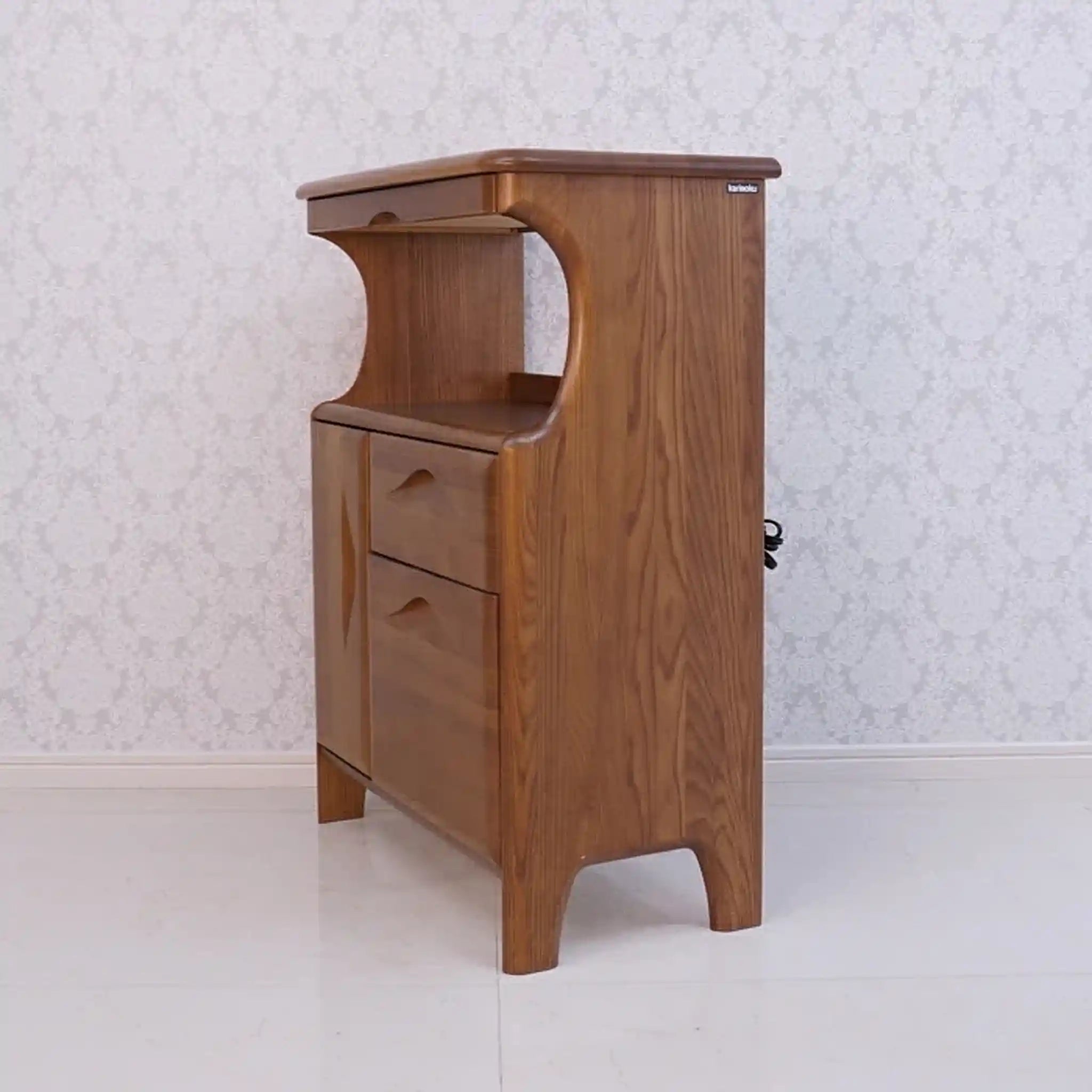 【リユース】 コンセント付き電話台 / カリモク家具 /