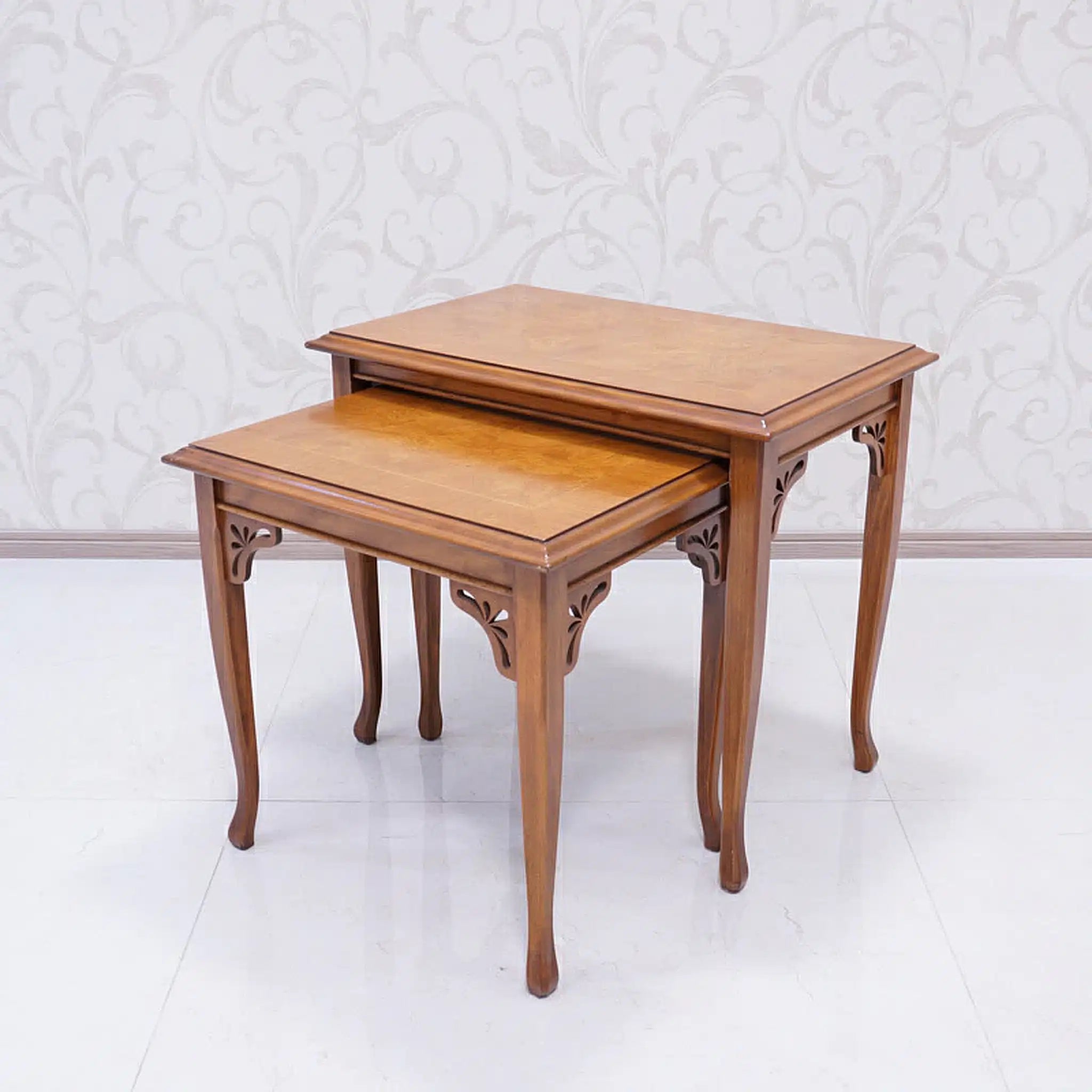 【アンティーク】 ネストテーブル 2点セット / 
 / 猫脚