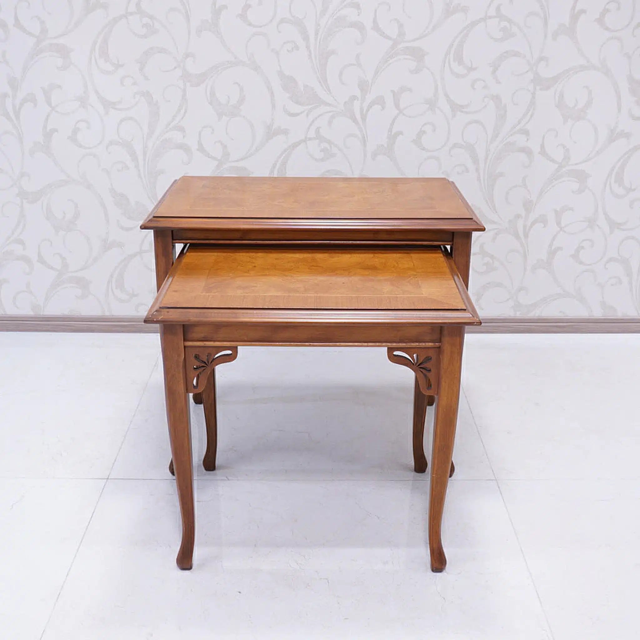 【アンティーク】 ネストテーブル 2点セット / 
 / 猫脚