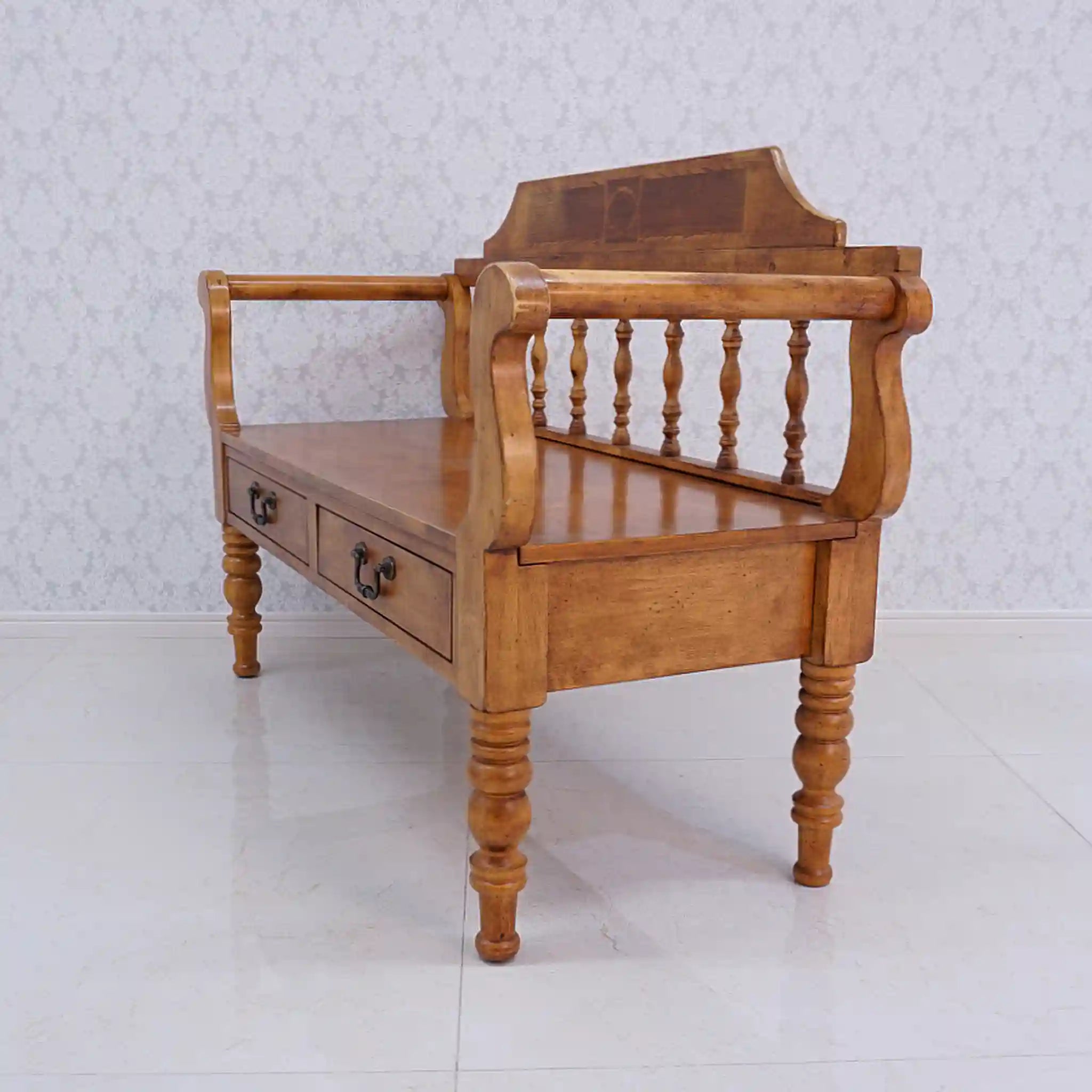 【アンティーク】 アンティークベンチチェア / 
 / 収納付き