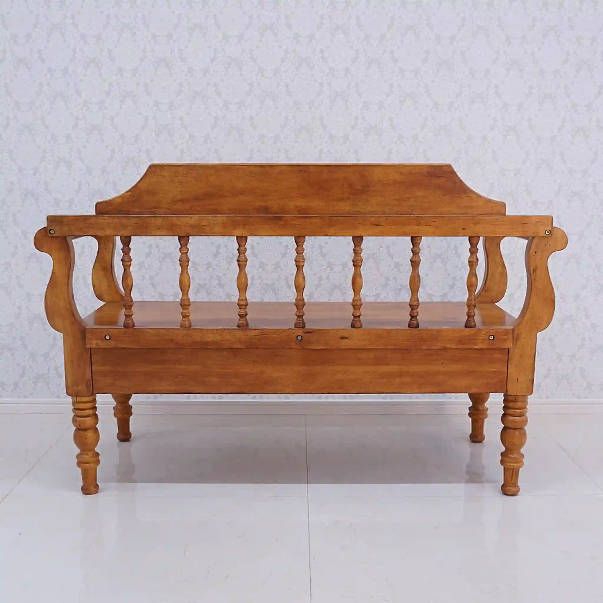 【アンティーク】 アンティークベンチチェア /
/ 収納付き