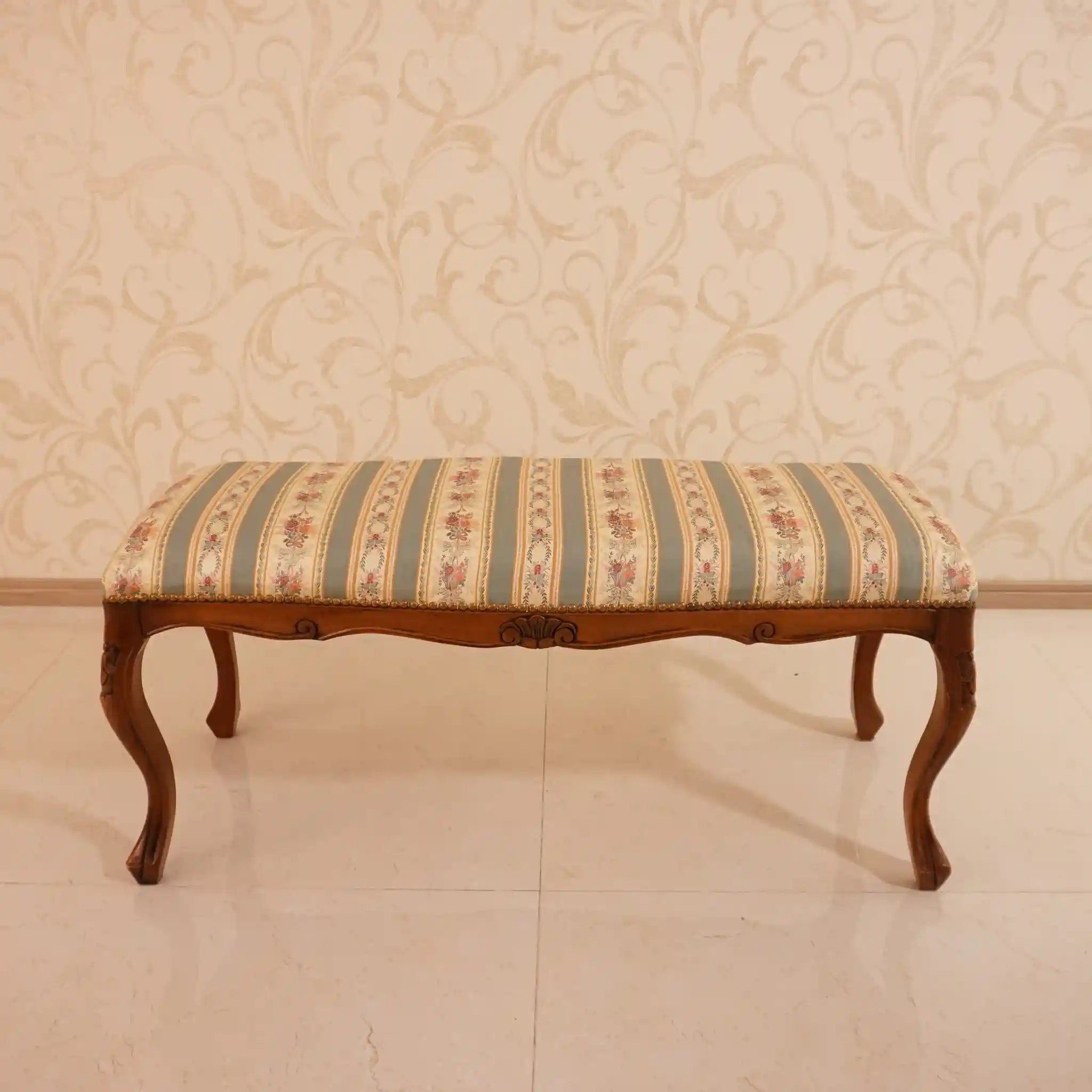 【アンティーク】フットスツール ストライプ