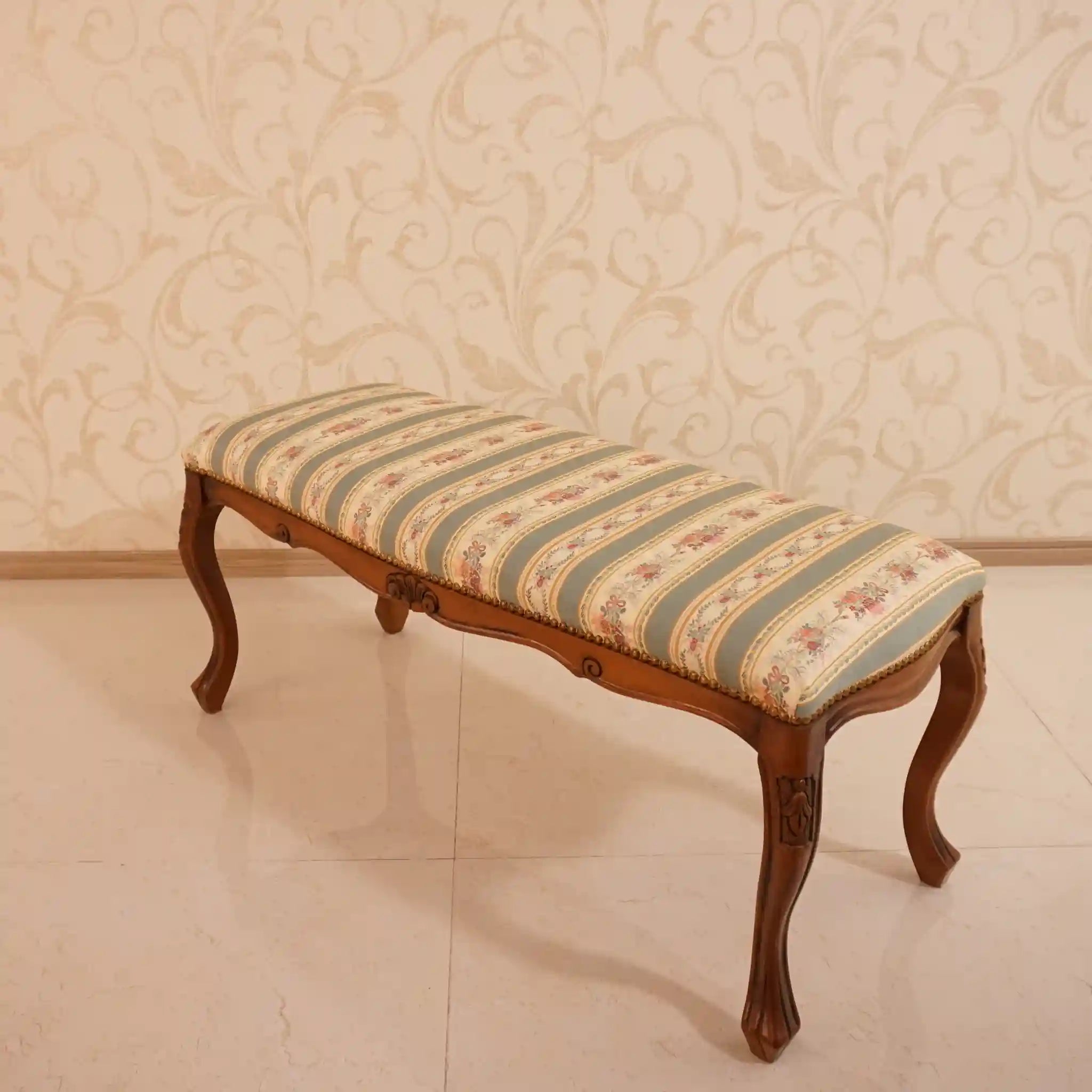 【アンティーク】フットスツール ストライプ