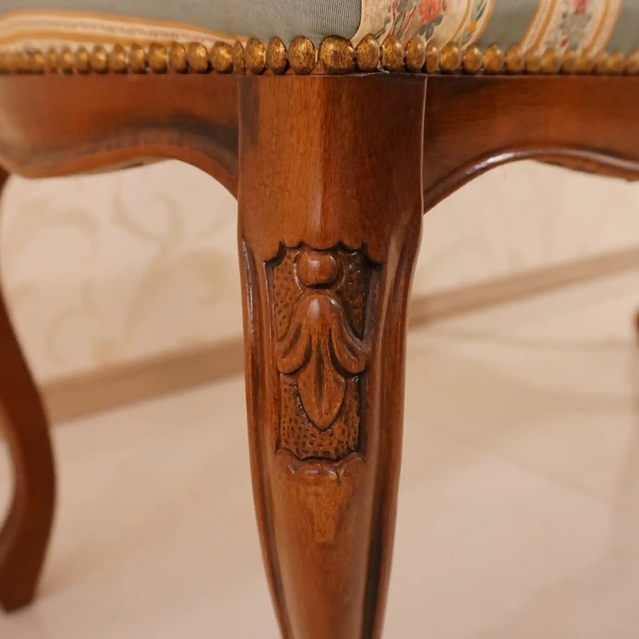 【アンティーク】フットスツール ストライプ