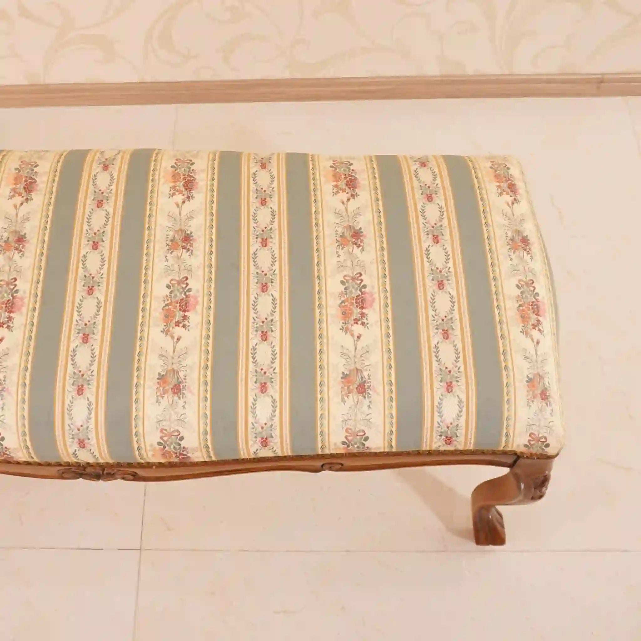 【アンティーク】フットスツール ストライプ