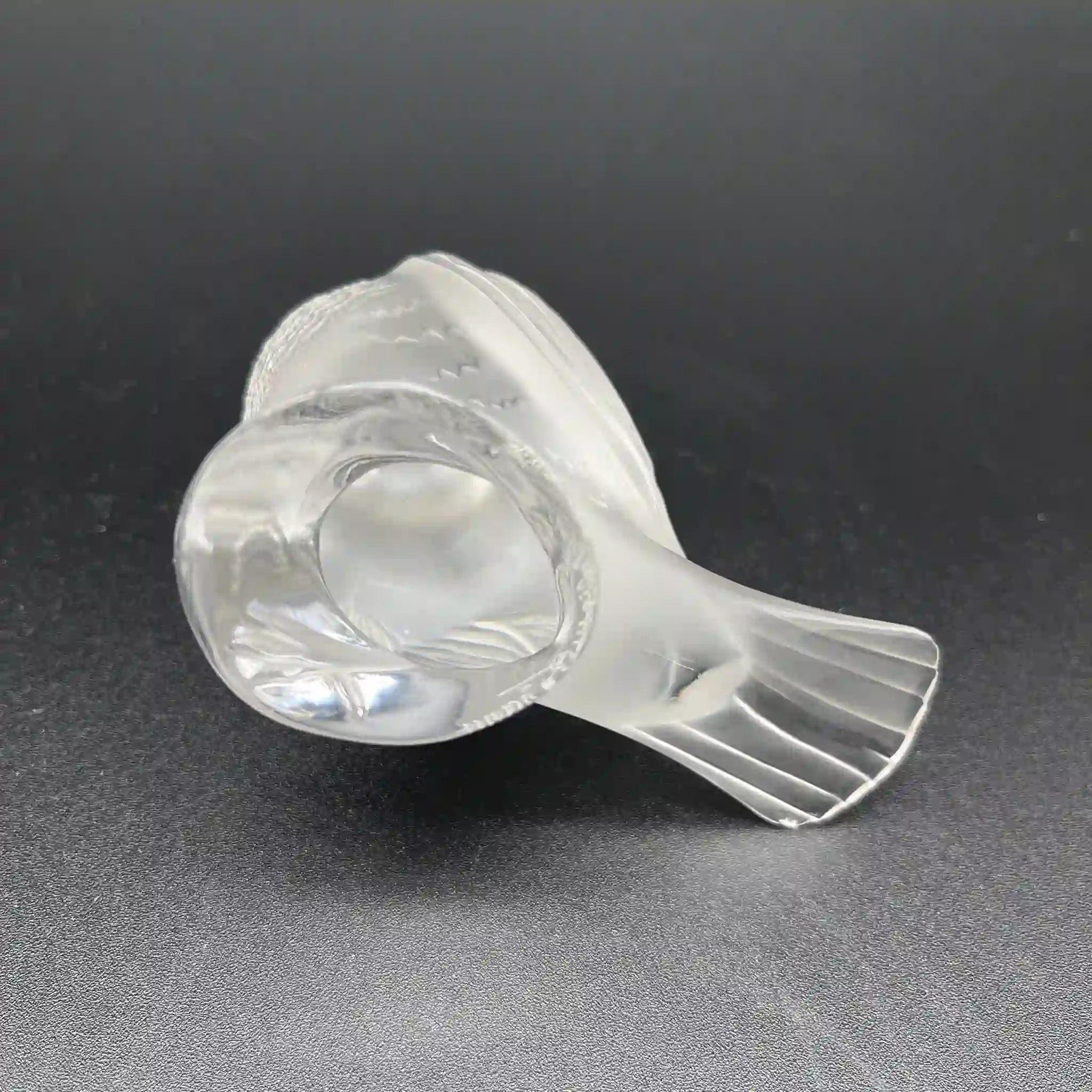 Antique Glass Object / LALIQUE / Chanteur (Singing Bird) / Glass / Satin Finish, Etching, Mold-Blown Glass