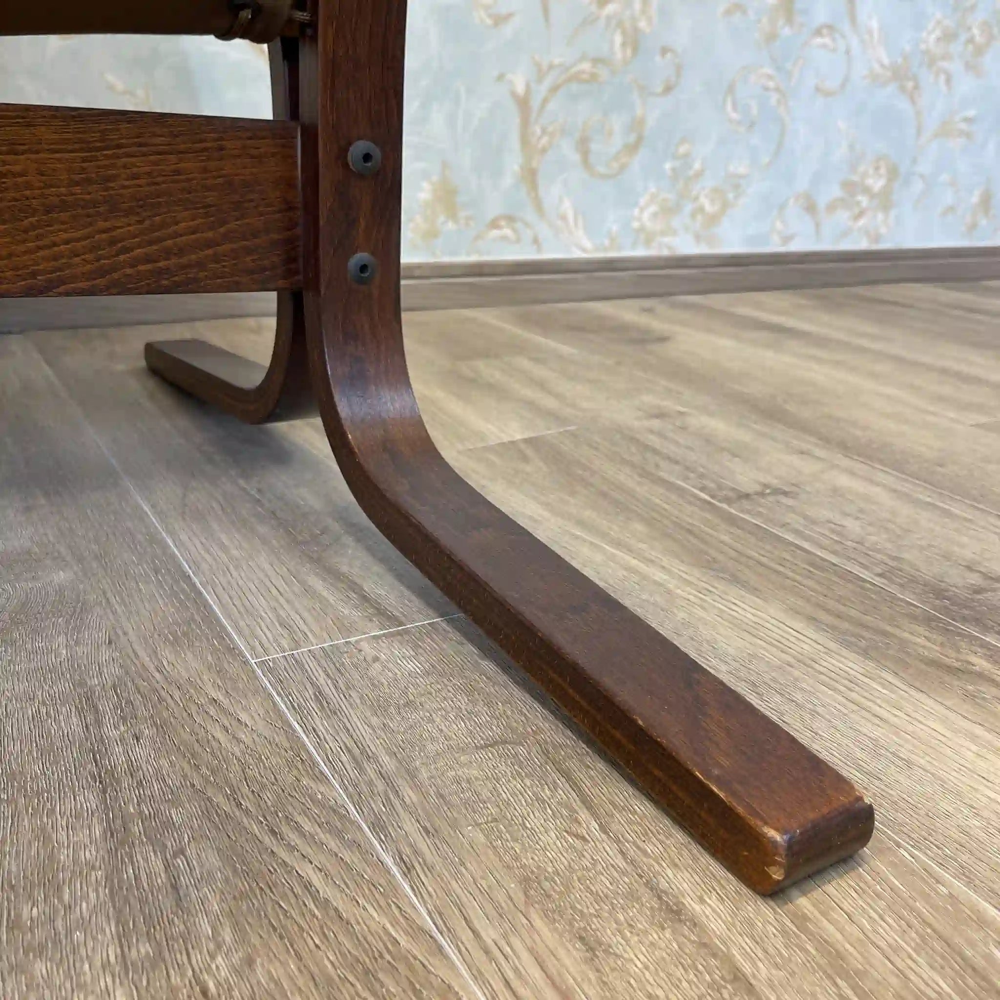 【复古】躺椅/ westnofa furniture / 1960-1970年代(推测)/真皮/挪威/帆布悬架,按钮折叠式皮革
