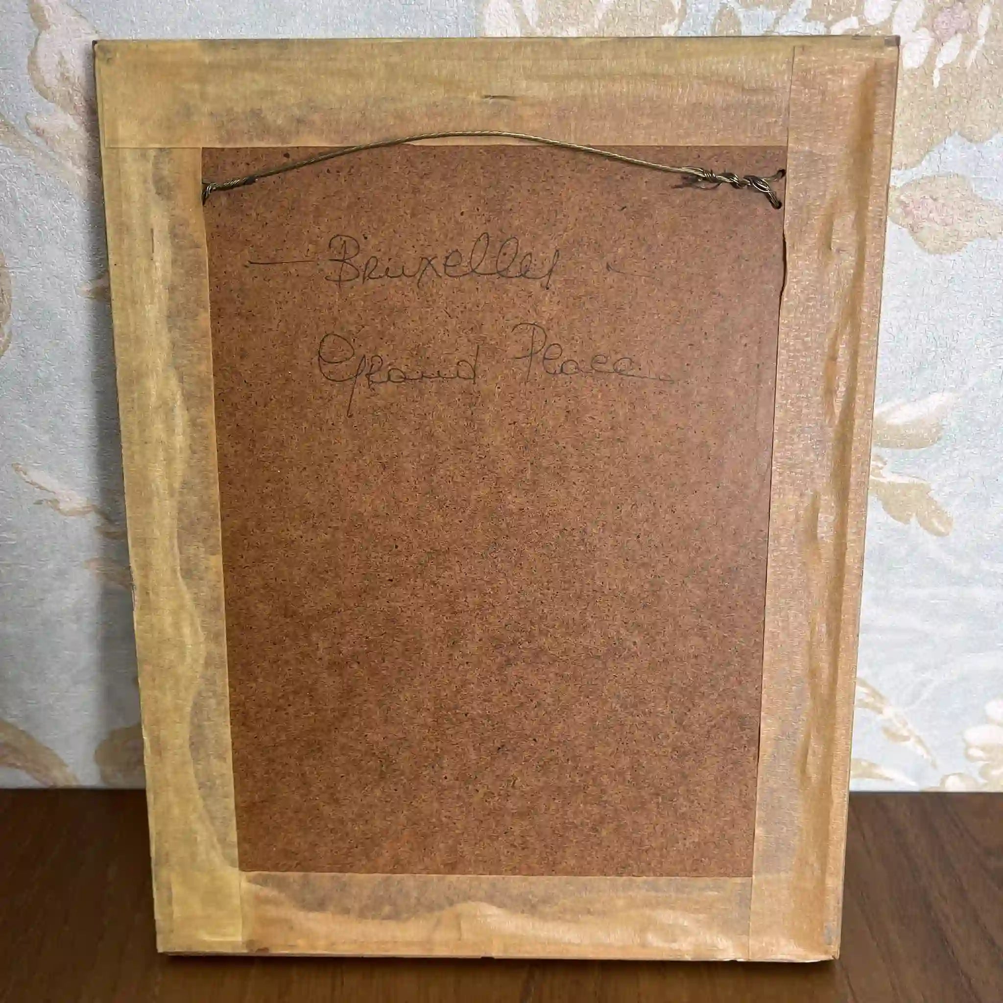 【复古】复制品/ w.l. BRUCKMAN /“Bruxelles / Grand Place”(布鲁塞尔的Grand plus) / 20世纪初(推测)/纸/英国/ 爱德华迪恩框架