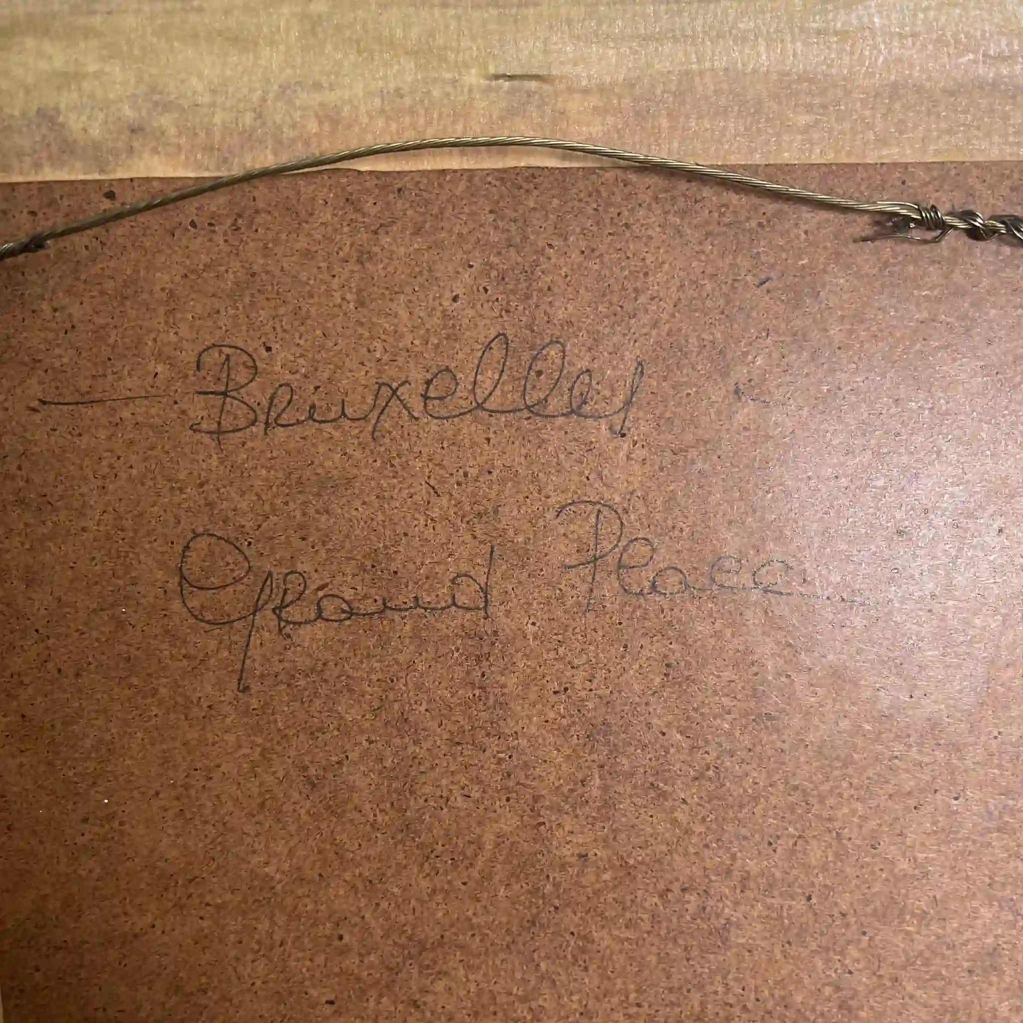 【复古】复制品/ w.l. BRUCKMAN /“Bruxelles / Grand Place”(布鲁塞尔的Grand plus) / 20世纪初(推测)/纸/英国/ 爱德华迪恩框架