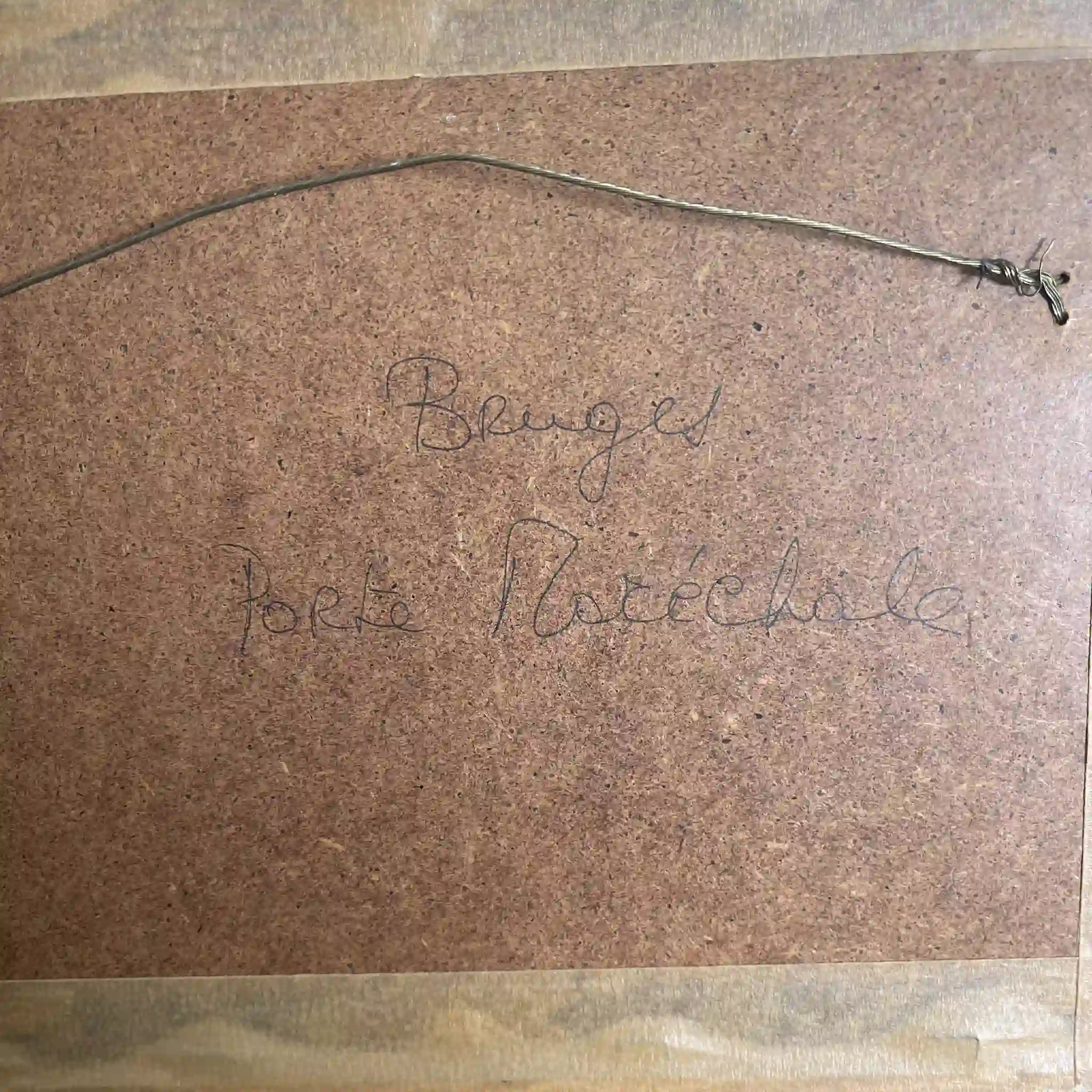 【复古】复制画/ w.l. BRUCKMAN /“Bruges / Porte Marechale”(布鲁日的马歇尔门)/ 20世纪初(推测)/纸/英国/ 爱德华迪恩框架