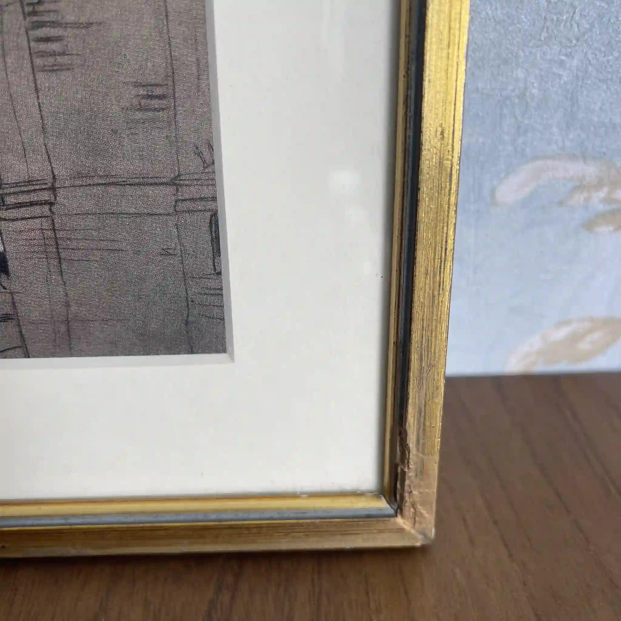 【复古】复制品/ w.l. BRUCKMAN /“Louvain / The Cathedral”(鲁汶大教堂/圣彼得教堂)/ 20世纪初(推测)/纸/英国 爱德华迪恩框架