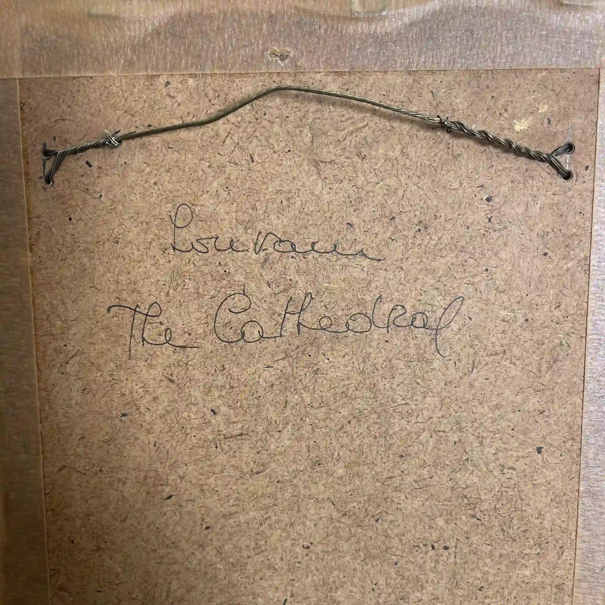 【复古】复制画/ w.l. BRUCKMAN /“Louvain / The Cathedral”/ 20世纪初(推测)/纸/英国/爱德华框架