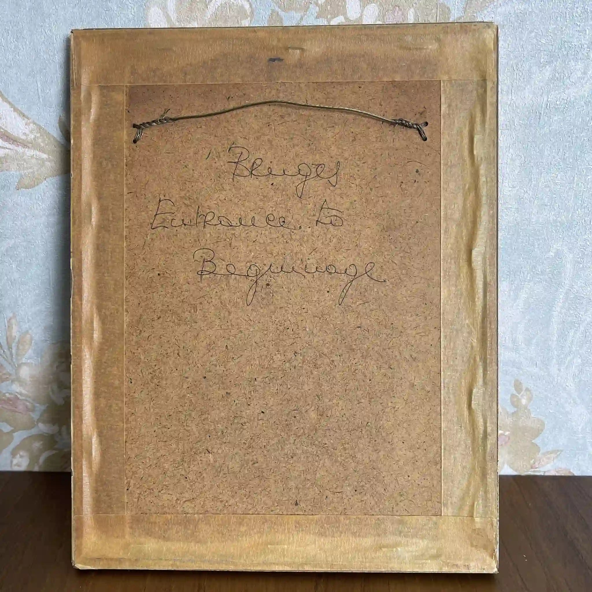 【复古】复制品/ w.l. BRUCKMAN /“Bruges / Entrance to Beguinage”/ 20世纪初(推测)/纸/英国/ 爱德华迪恩框架