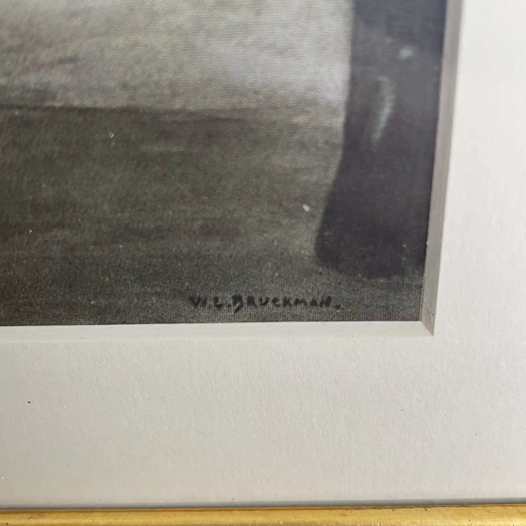 【复古】复制品/ w.l. BRUCKMAN /“Bruges / Entrance to Beguinage”/ 20世纪初(推测)/纸/英国/ 爱德华迪恩框架