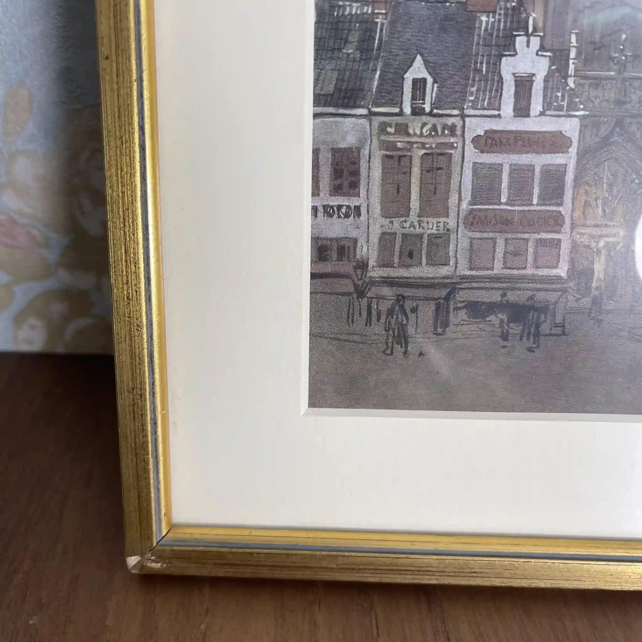 【复古】复制画/ w.l. BRUCKMAN /“Antwerp / The Cathedral”(安特卫普/圣母大教堂)/ 20世纪初(推测)/纸/英国/ 爱德华迪恩框架