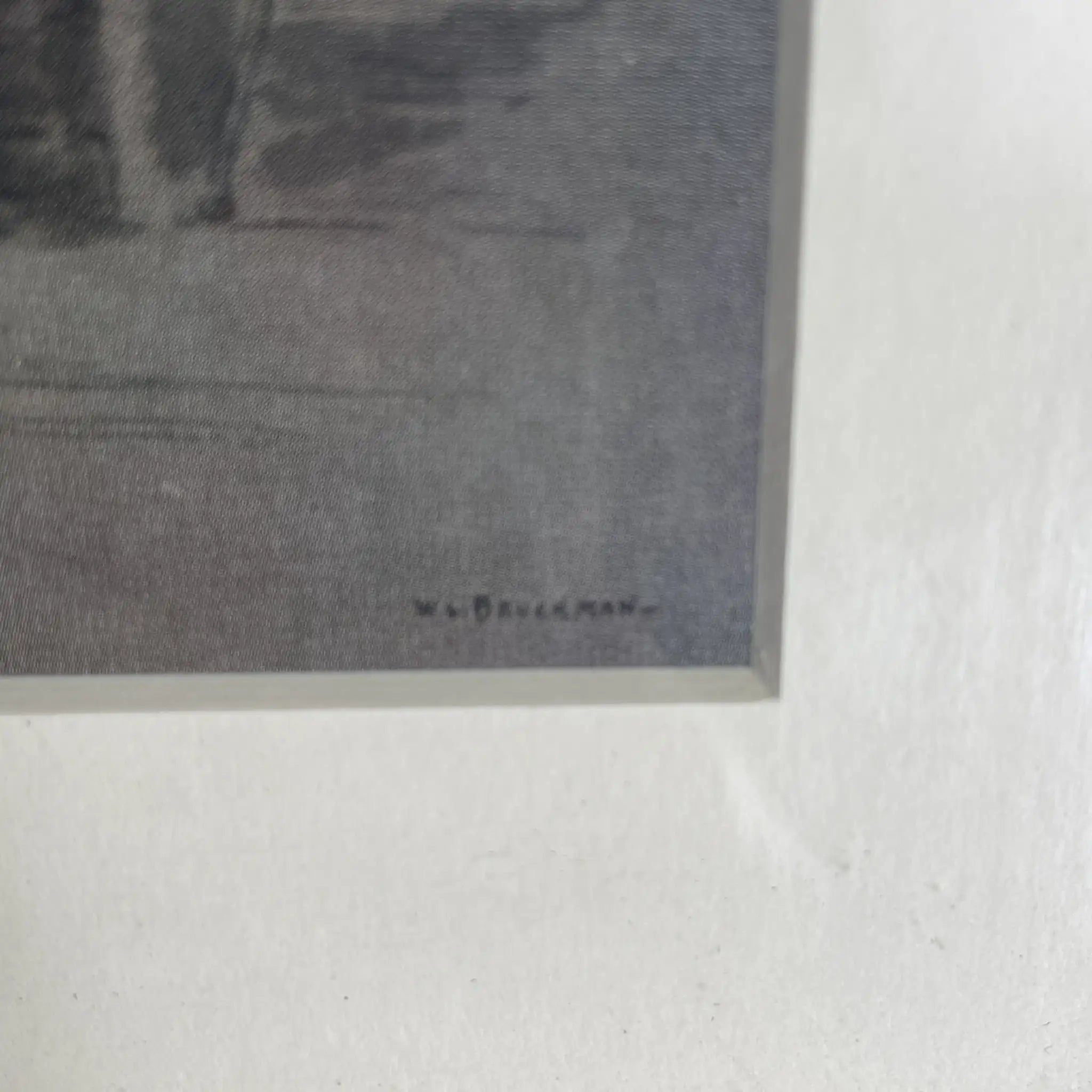 【复古】复制画/ w.l. BRUCKMAN /“Ypres / Old Shops”/ 20世纪初(推测)/纸/英国/爱德华框架