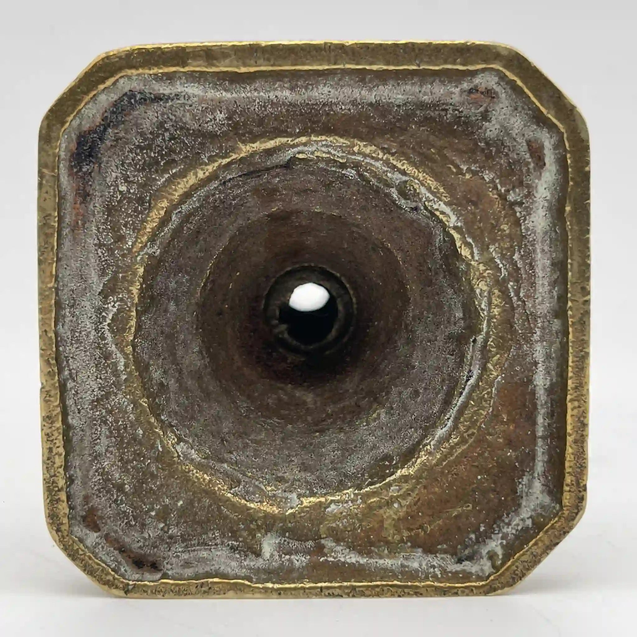 【アンティーク】 キャンドルスタンド (燭台) / ジョージアン様式 / 推定19世紀後半 / 真鍮 / イギリス / バラスター・ステム,挽き物細工