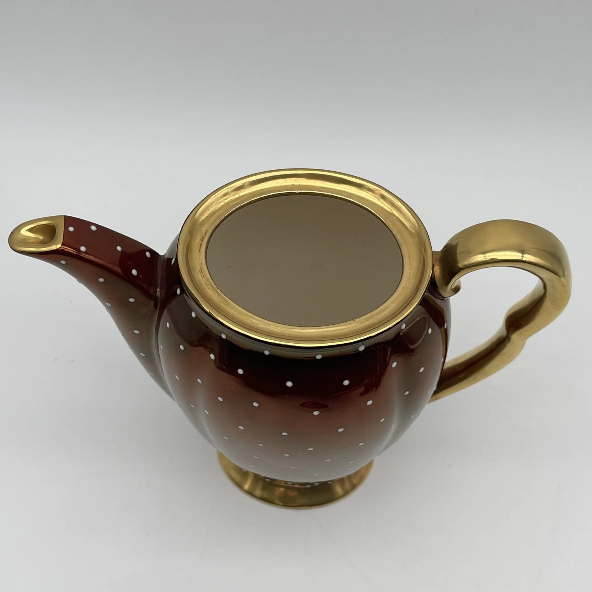 【复古】茶壶2p +杯&碟子5p +碟子1p套/ Carlton Ware(卡尔顿Ware) / Rouge Royale /推测1930-1950年代/陶器 /英国/金彩,装饰艺术
