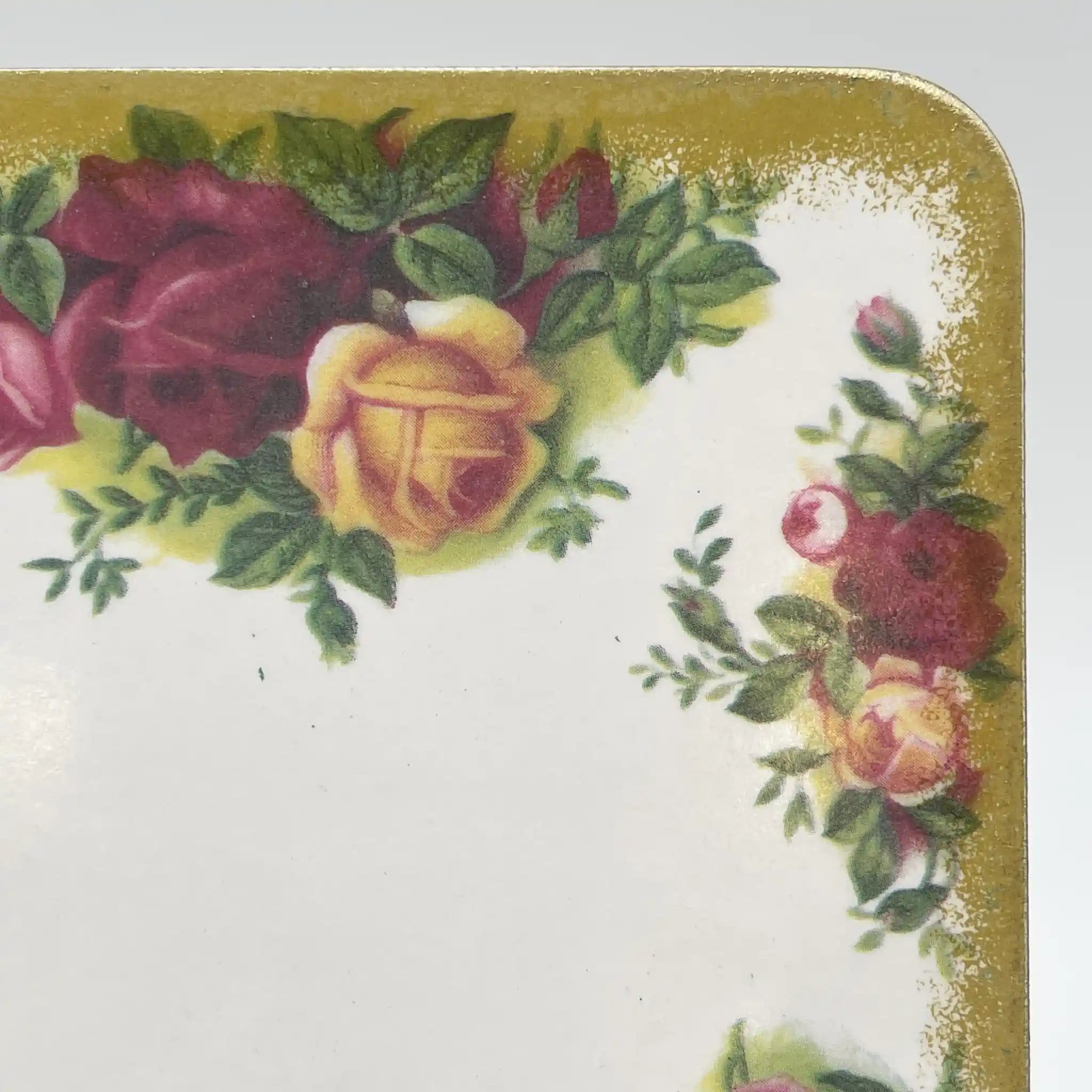 【复古】蓝垫6p / Royal Albert / Old Country Roses / 1970-1980年代/三聚氰胺/英国/英国花园, 植物学艺术