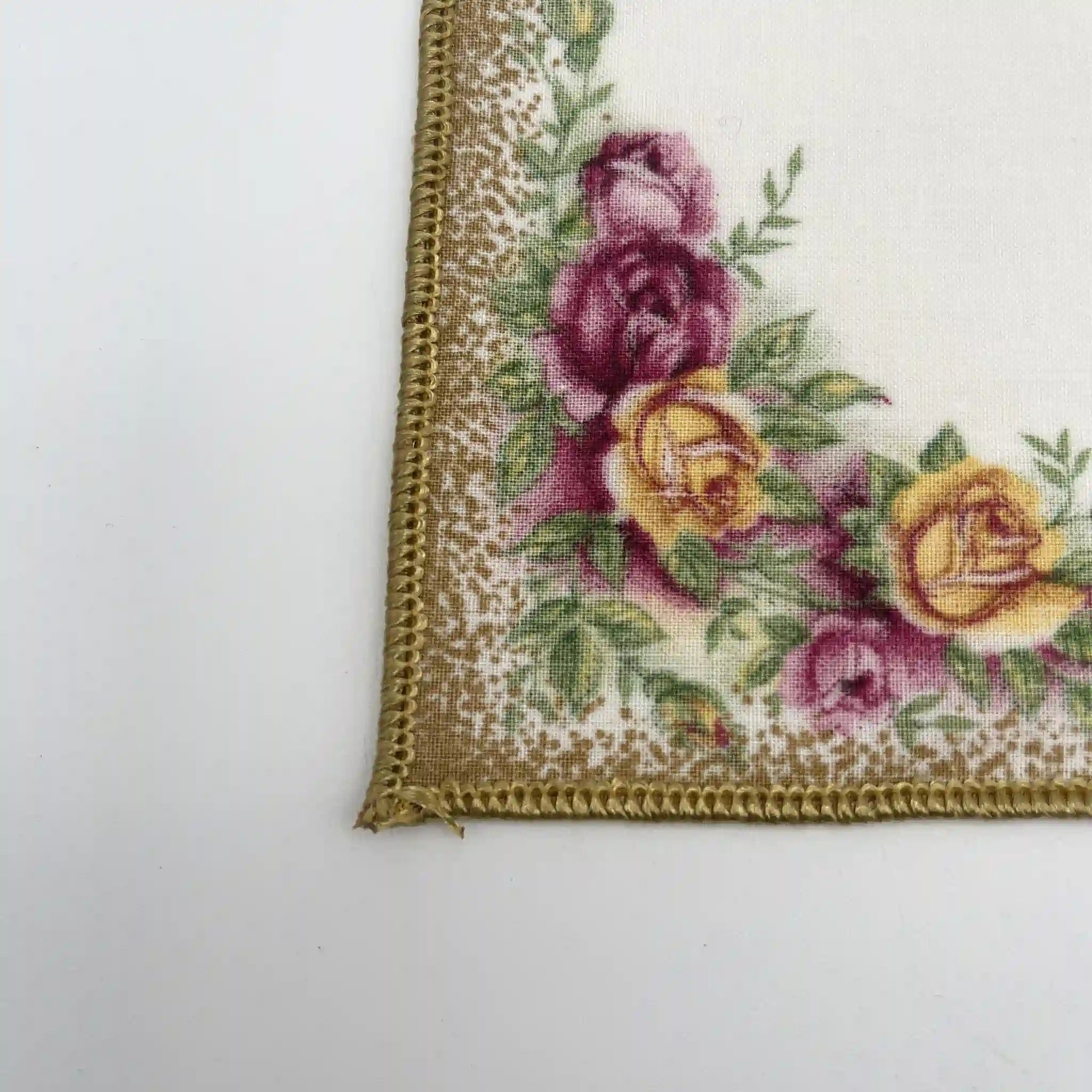 【リユース】 ナプキン4P / ROYAL ALBERT (ロイヤルアルバート) / Old Country Roses / 1980-1990年代 / コットン / イギリス / イングリッシュガーデン, ボタニカルアート