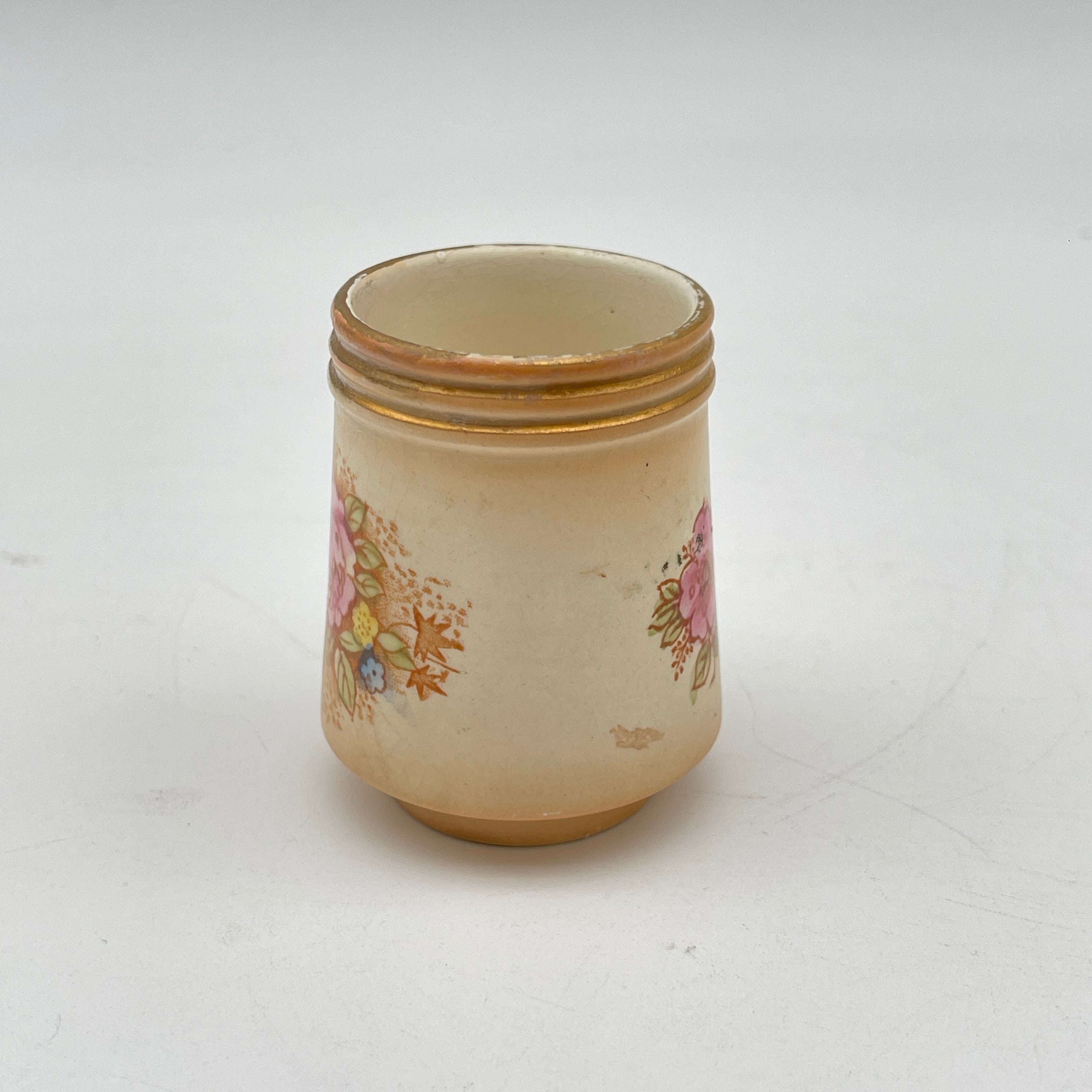 【古董】调味料盒3p / Crown Devon / 1910-1920年代(推测)/陶器/英国/糖移位机,盐摇床, 芥末壶