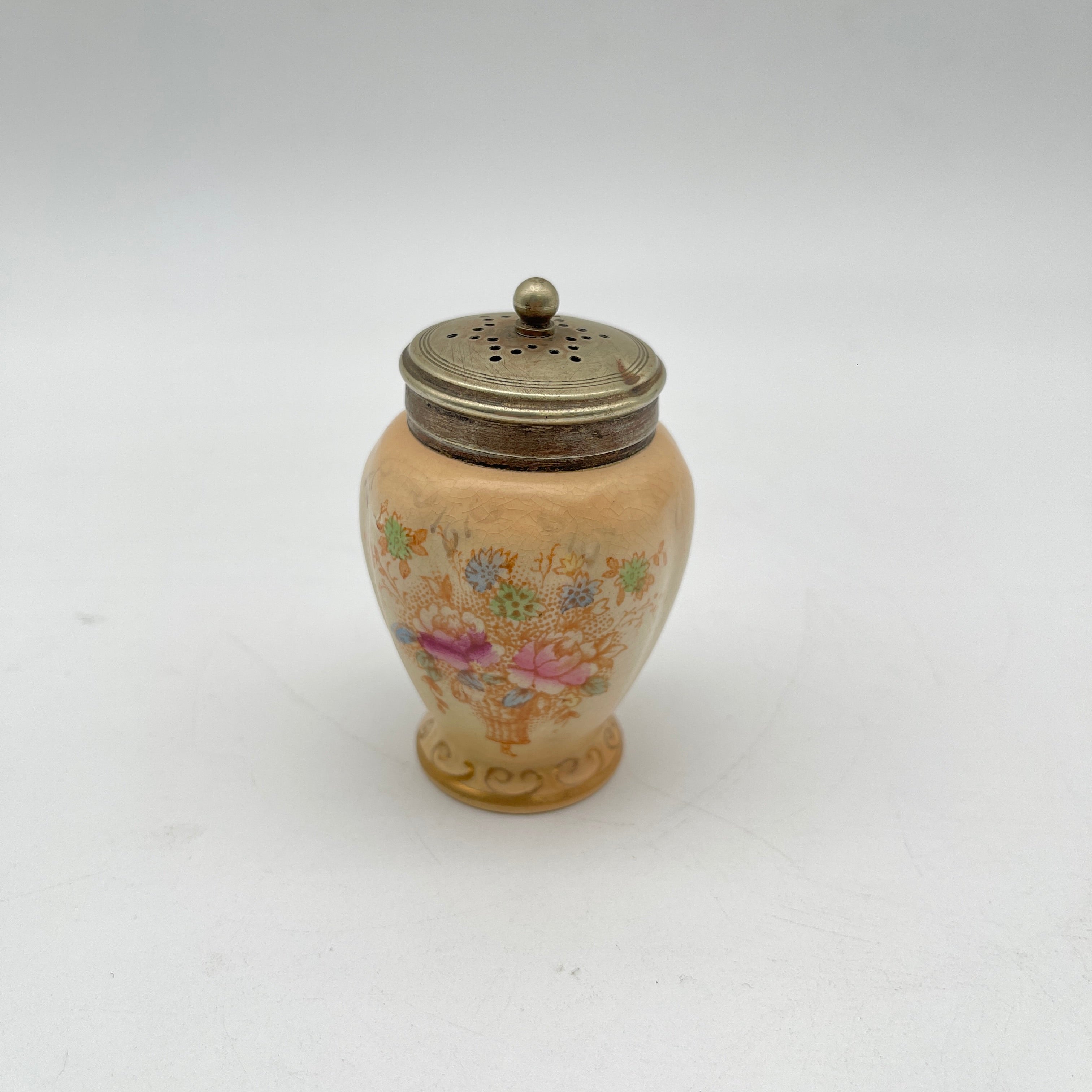 【古董】调味料盒3p / Crown Devon / 1910-1920年代(推测)/陶器/英国/糖移位机,盐摇床, 芥末壶