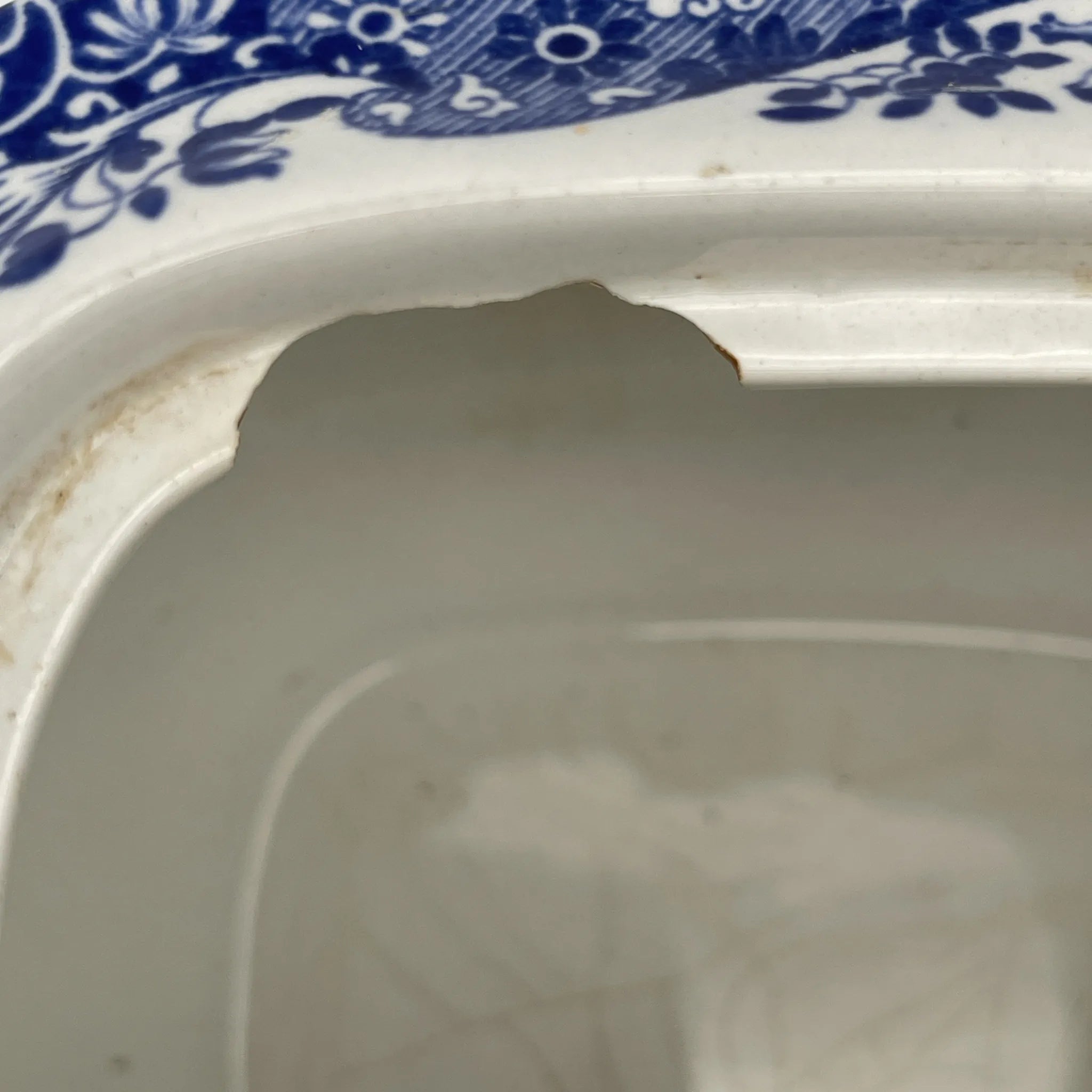 【アンティーク】 ティーポット / Spode (スポード) / Blue Italian / 1890-1920年代 / 陶器 / イギリス / ブルー&ホワイト, 銅版転写, 古代ローマ遺跡