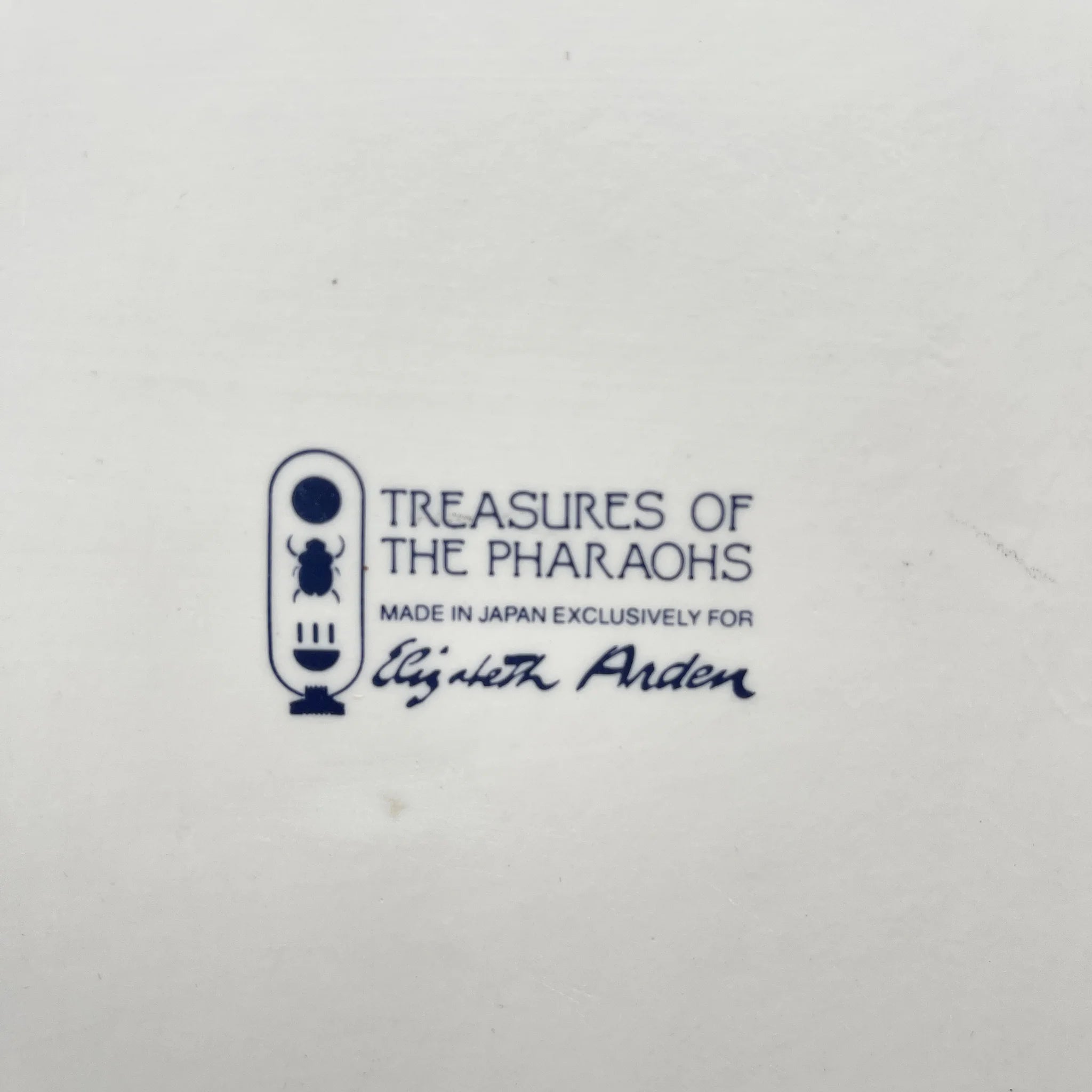 【复古】椭圆形盘子(大盘子)/ Elizabeth Arden(伊丽莎白阿登)/ Treasures of the Pharaohs / 1980年代/陶瓷 /日本/埃及复兴