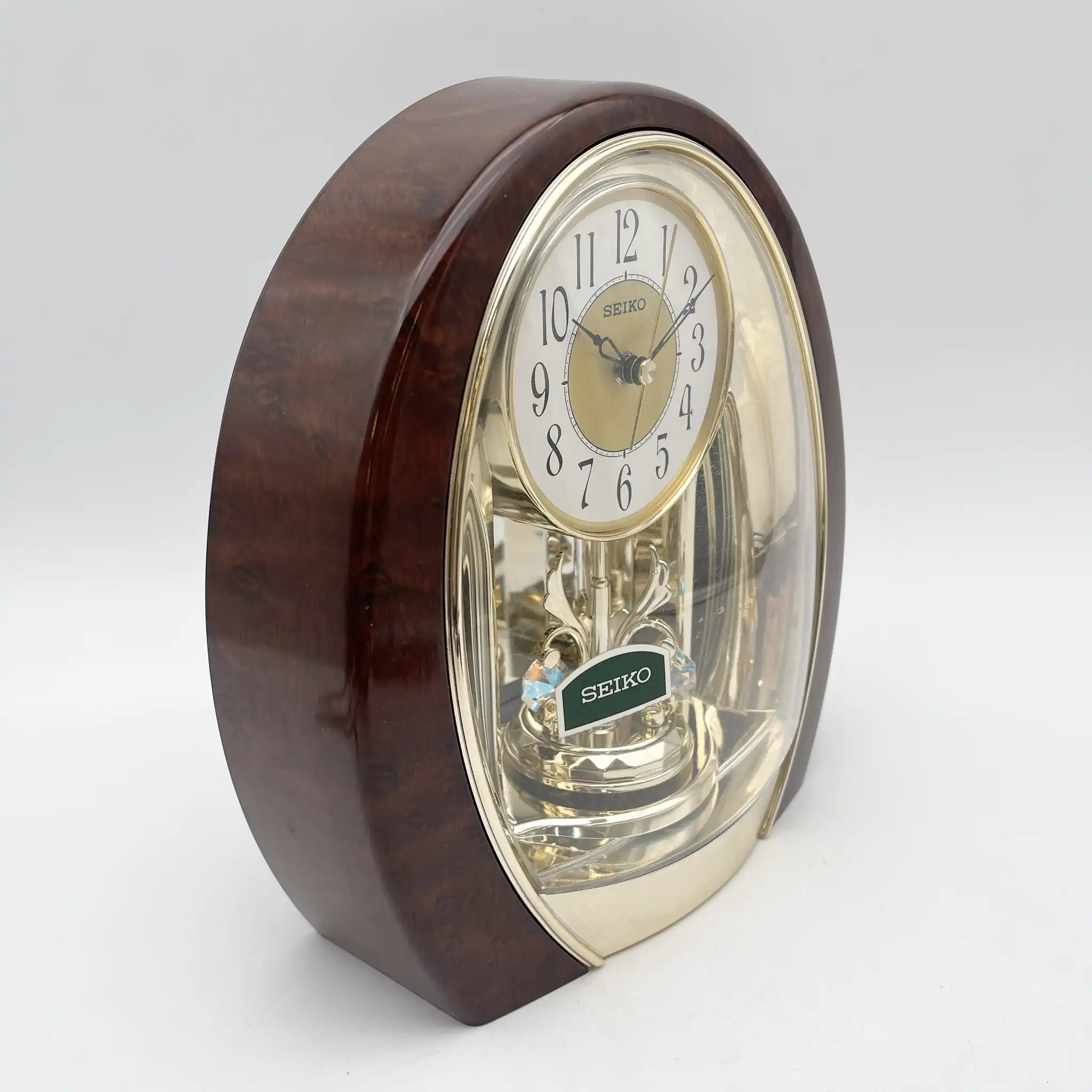【再利用】座钟/ SEIKO(精工)/ BZ323B / 2000-2010年代/塑料/日本/旋转装饰,木纹装饰