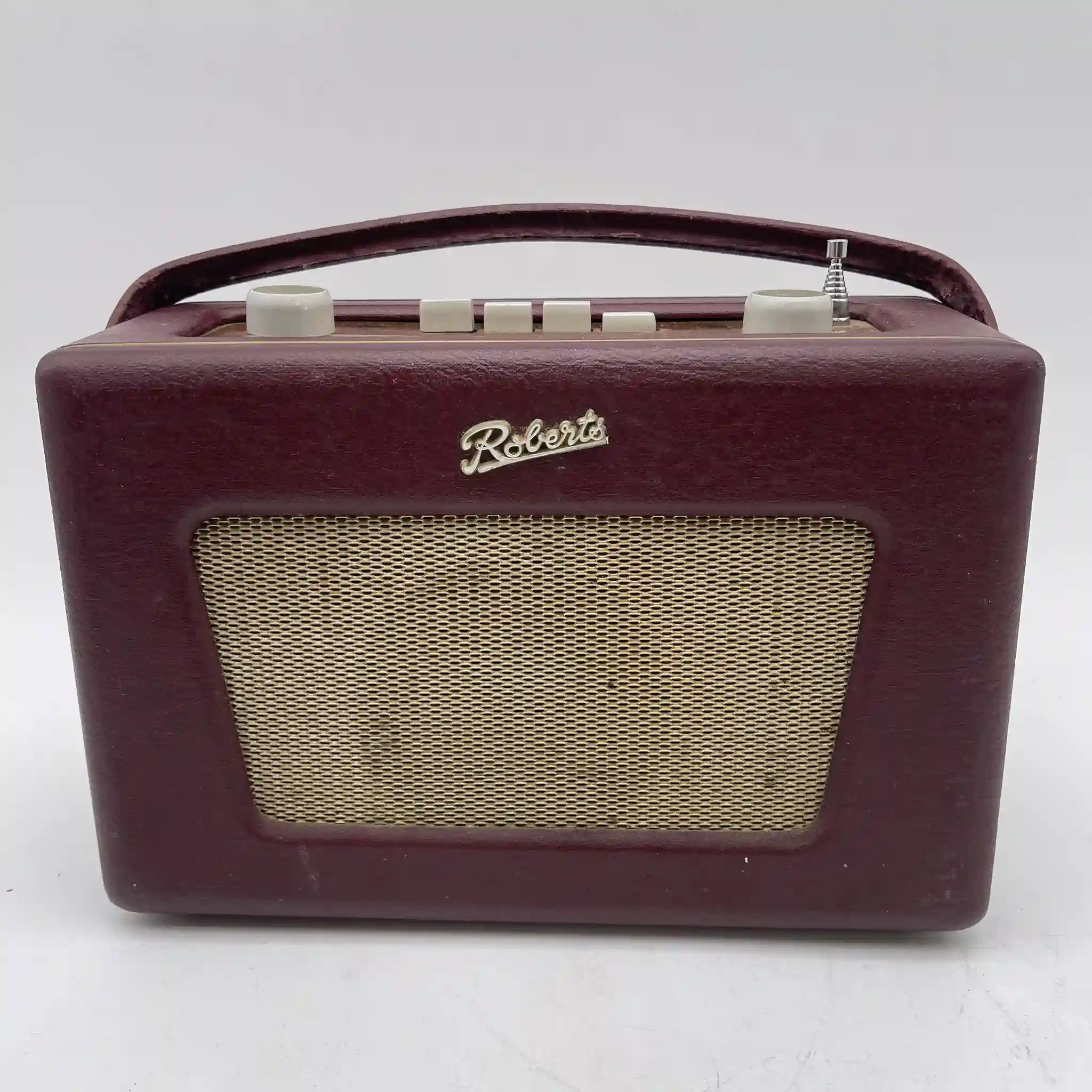 【复古】便携式收音机/ Roberts Radio(罗伯兹收音机)/ R550 / 1990-2000年代/合成皮革/英国/英国皇家御用,木柜音响