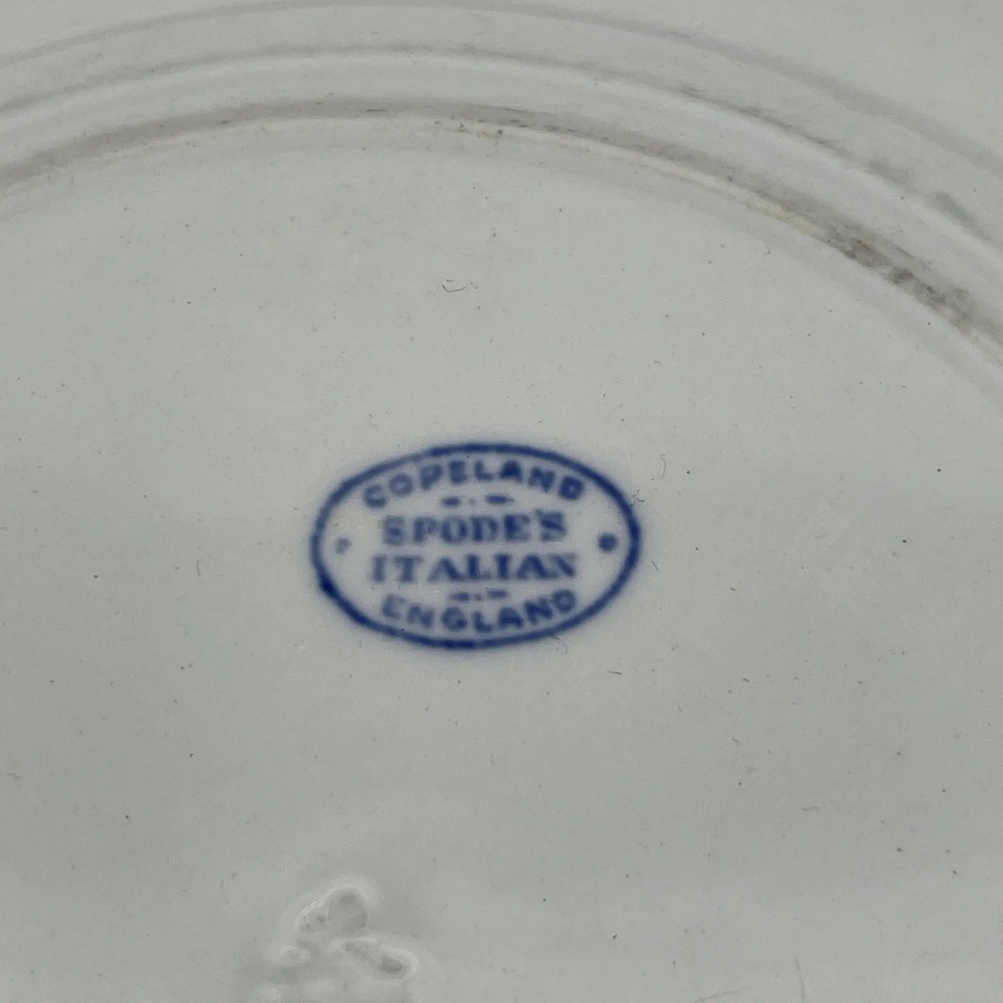 【古董】晚餐盘/ Spode / Blue Italian / 1890-1920年代/陶器/英国/蓝与白,铜版转印, 古罗马遗址