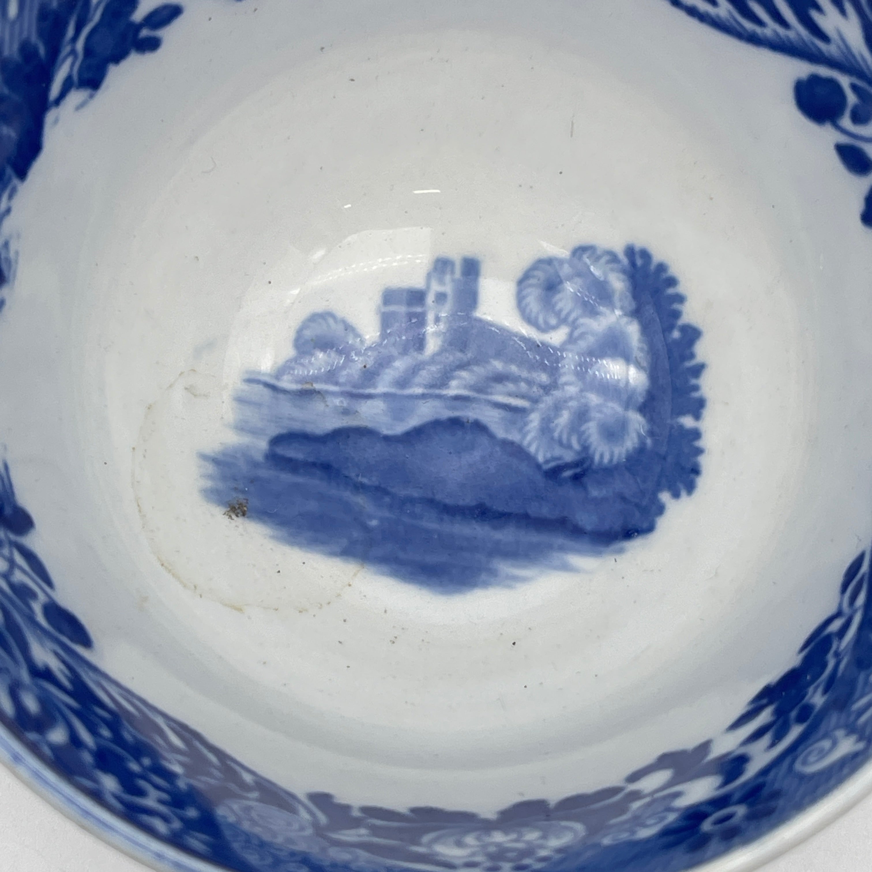【アンティーク】 シュガーボウル (シュガーポット) / Spode (スポード) / Blue Italian / 1890-1920年代 / 陶器 / イギリス / ブルー&ホワイト, 銅版転写, 古代ローマ遺跡