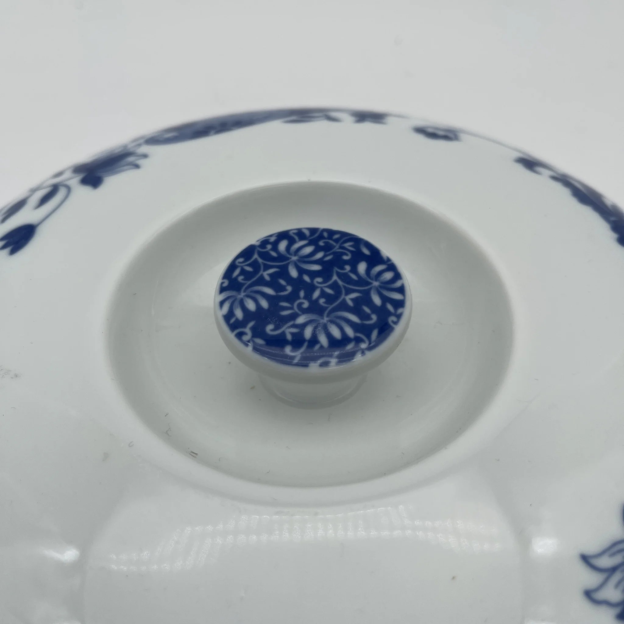 【リユース】 キャセロール (蓋付き深型グラタン皿) / Spode (スポード) / Blue Italian / 1990-2000年代 / 陶器 / イギリス / ブルー&ホワイト, 銅版転写, 古代ローマ遺跡