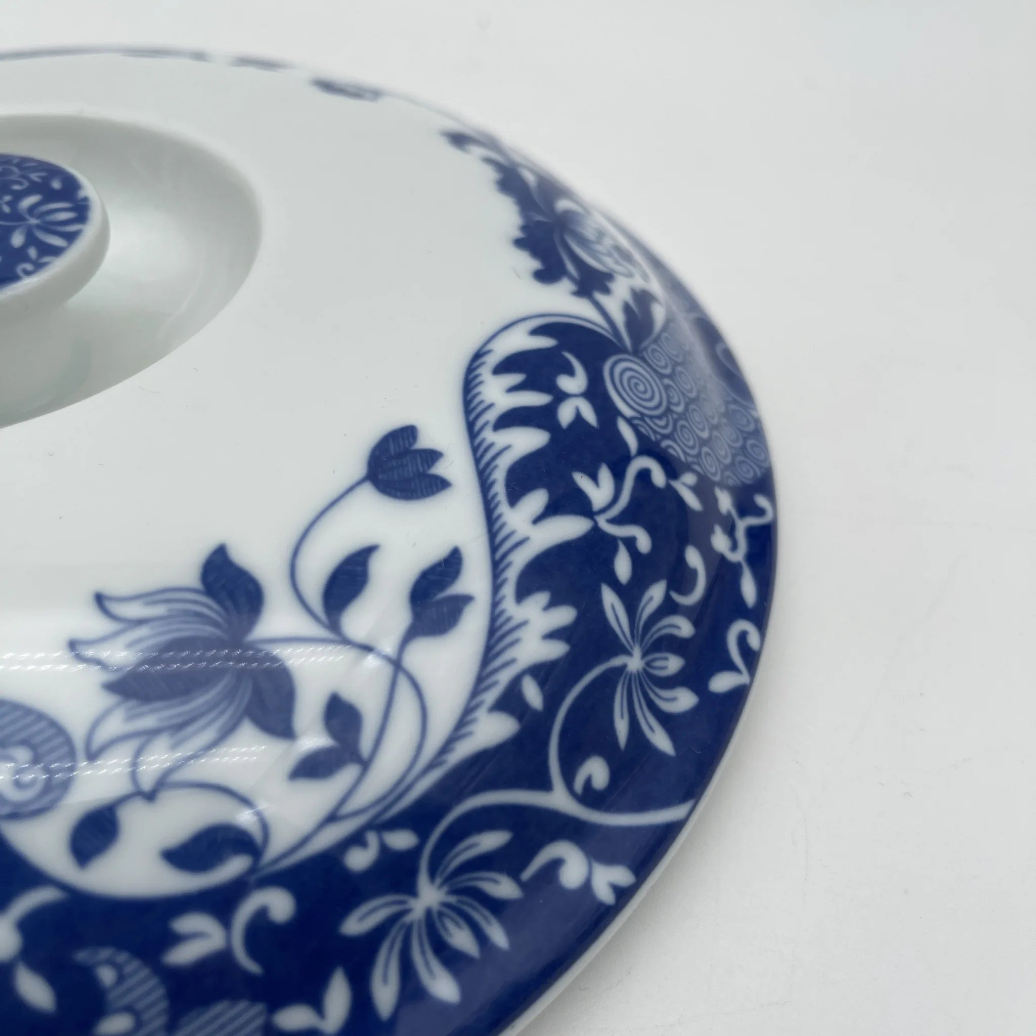 【リユース】 キャセロール (蓋付き深型グラタン皿) / Spode (スポード) / Blue Italian / 1990-2000年代 / 陶器 / イギリス / ブルー&ホワイト, 銅版転写, 古代ローマ遺跡