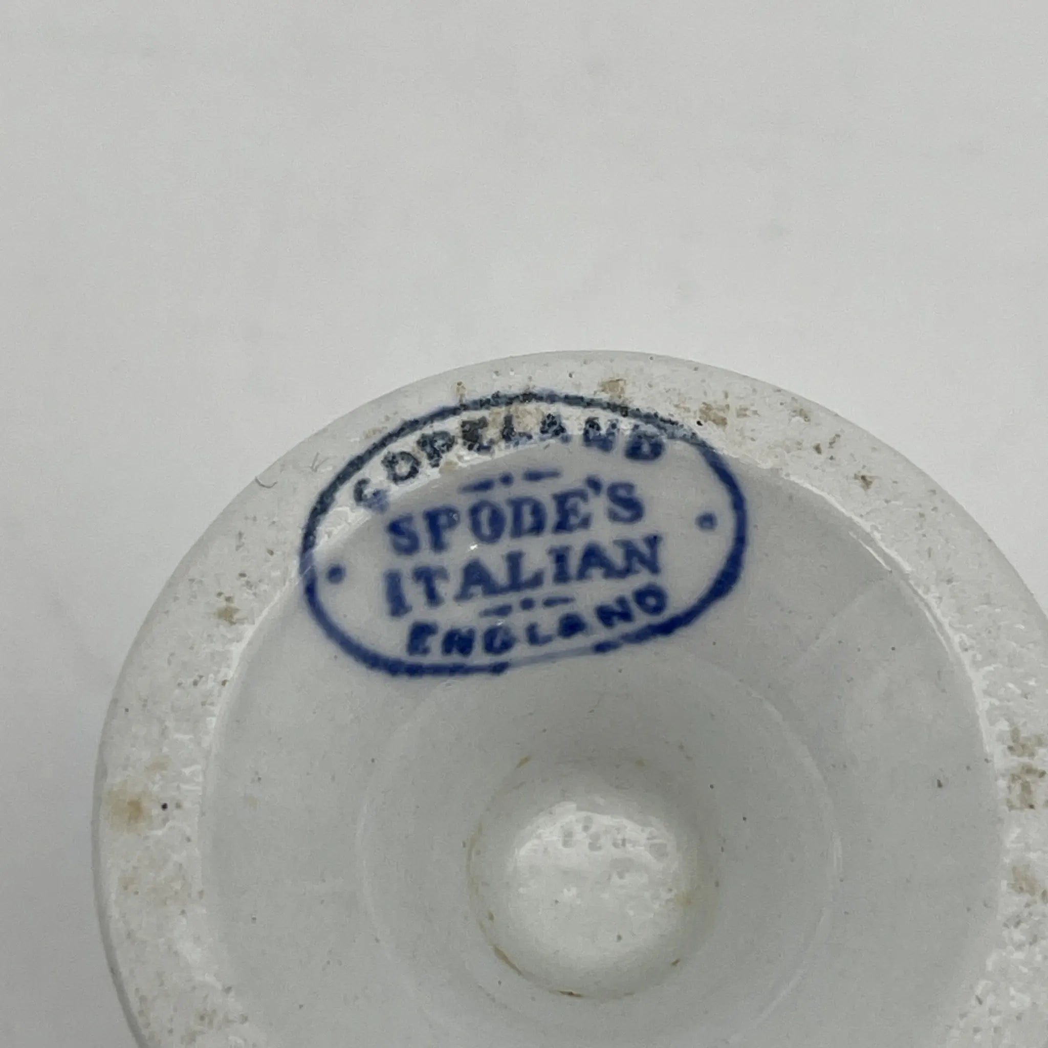 【アンティーク】 エッグスタンド / Spode (スポード) / Blue Italian / 1890-1920年代 / 陶器 / イギリス / ブルー&ホワイト, 銅版転写, 古代ローマ遺跡