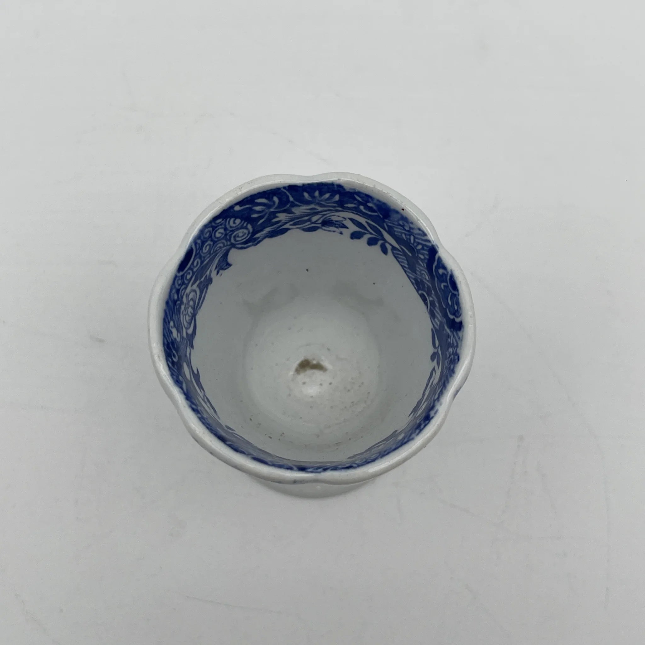 【アンティーク】 エッグスタンド / Spode (スポード) / Blue Italian / 1890-1920年代 / 陶器 / イギリス / ブルー&ホワイト, 銅版転写, 古代ローマ遺跡